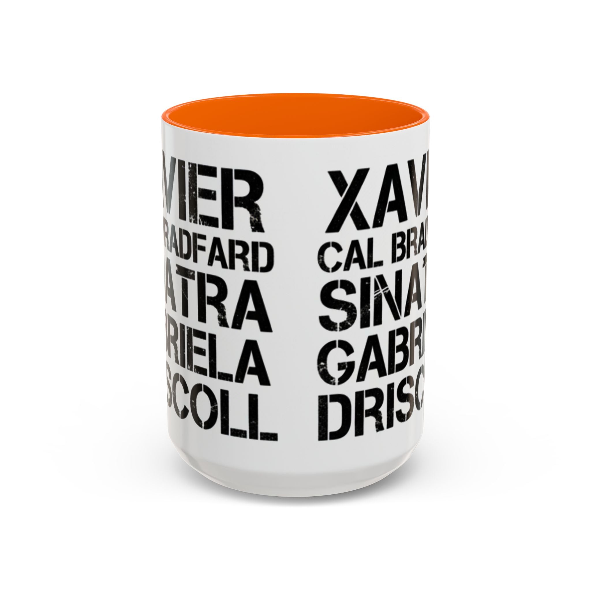 Paradise TV Show Typography Names Accent Coffee Mug — Bold Black Name List Design (11/15oz) - Creations by Chris and Carlos