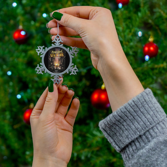 New York, New York- Pewter Snowflake Ornament - Creations by Chris and Carlos