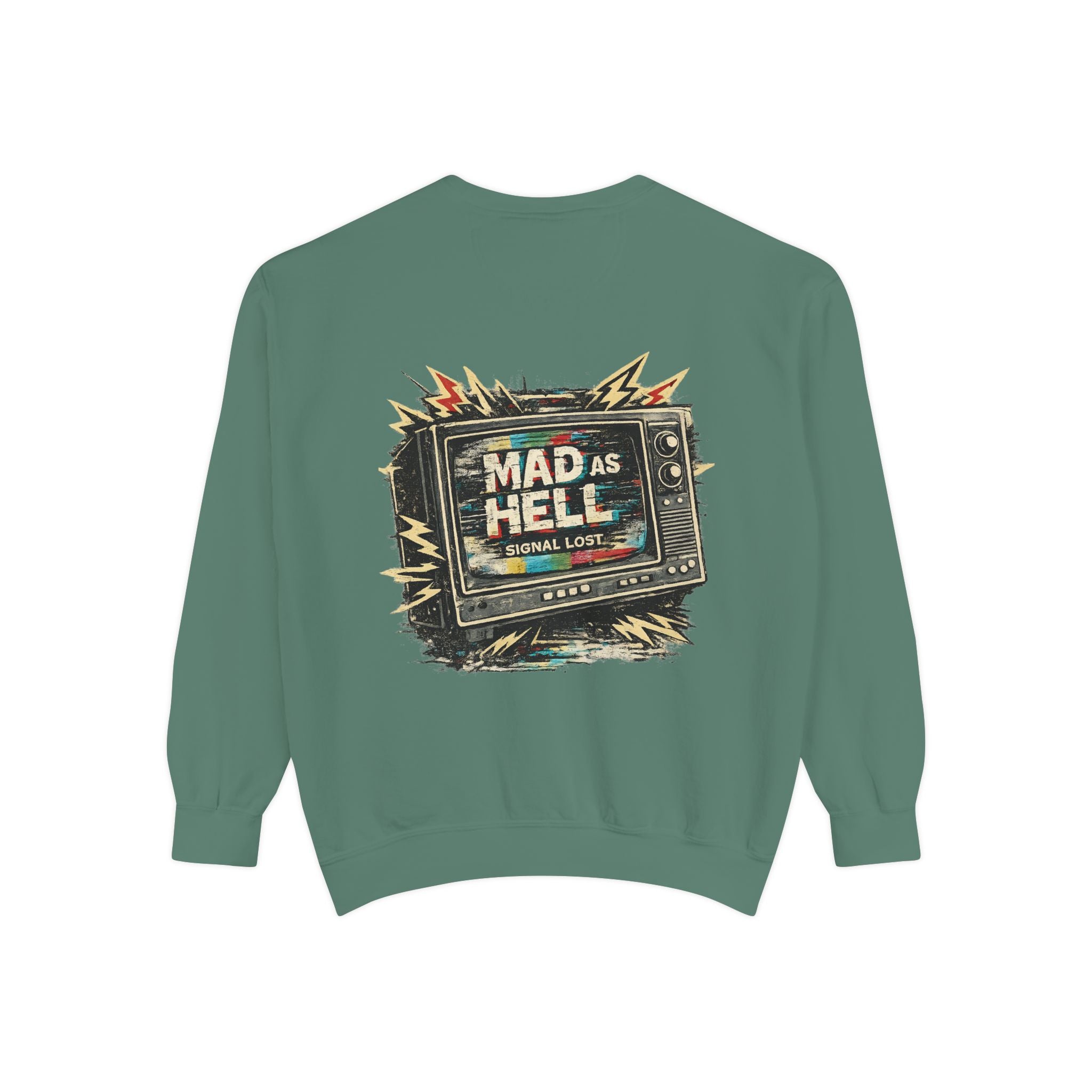 Mad As Hell TV Network Sweatshirt — Vintage Protest Graphic Crewneck - Creations by Chris and Carlos