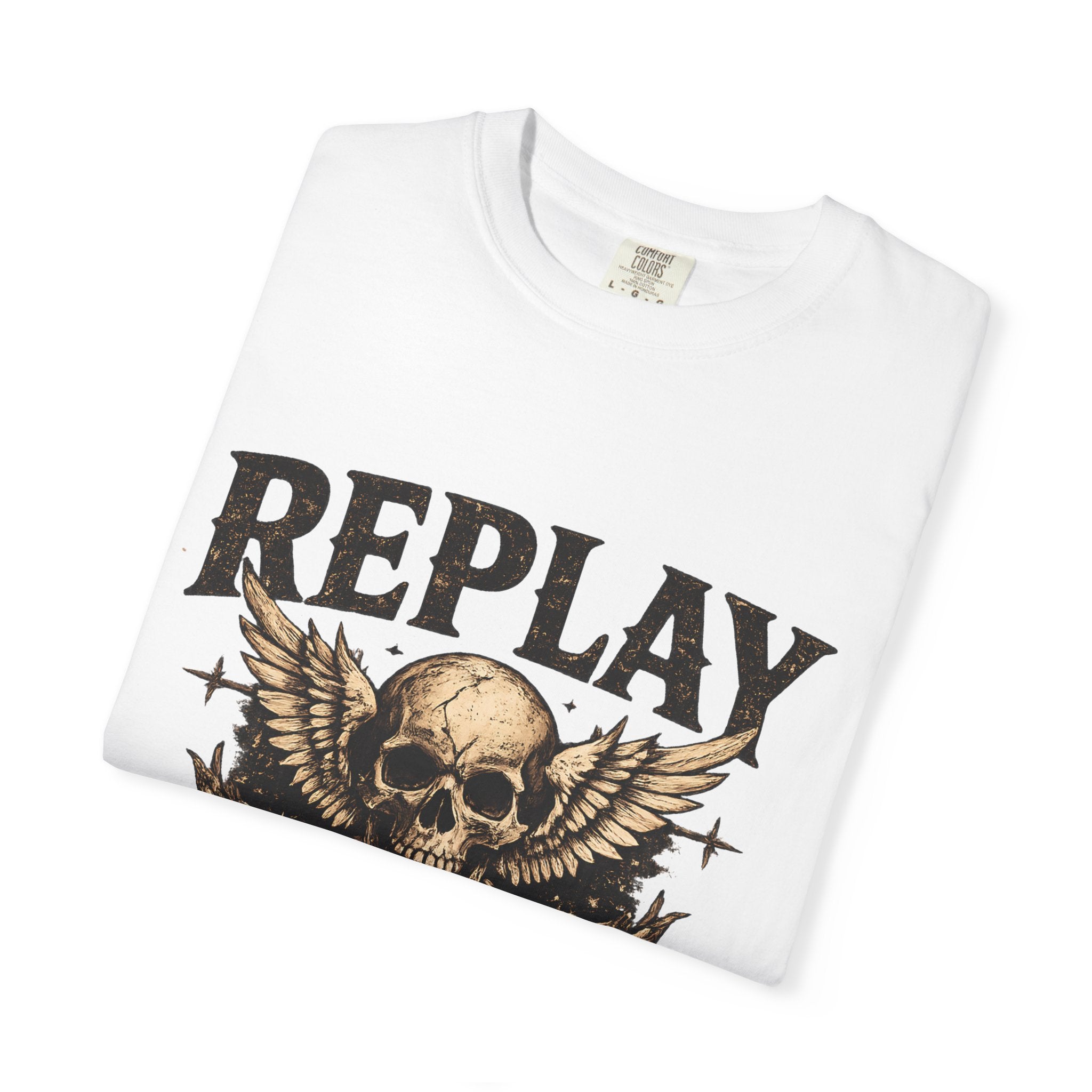Replay Skull T-Shirt — Vintage Rock Graphic Tee - Creations by Chris and Carlos