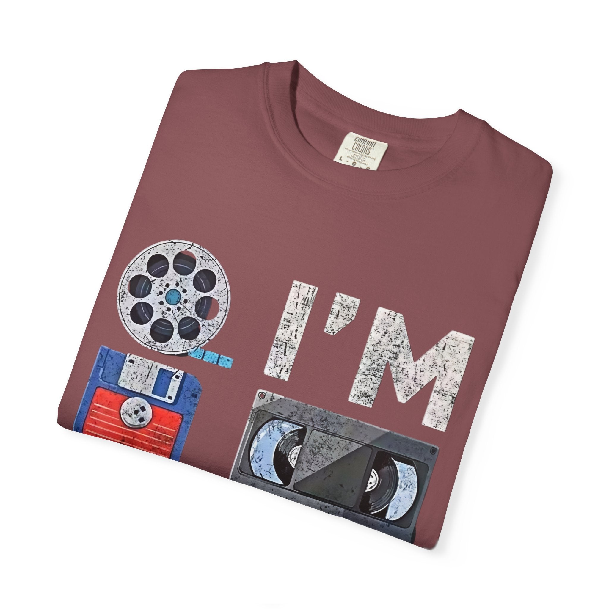 Vintage Media "I'M THIS OLD" T-Shirt — Retro Cassette & VHS Nostalgia Tee - Creations by Chris and Carlos