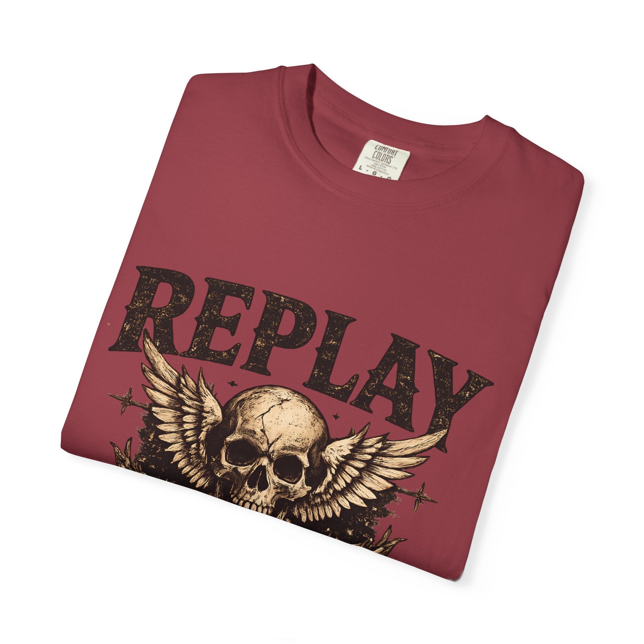 Replay Skull T-Shirt — Vintage Rock Graphic Tee - Creations by Chris and Carlos