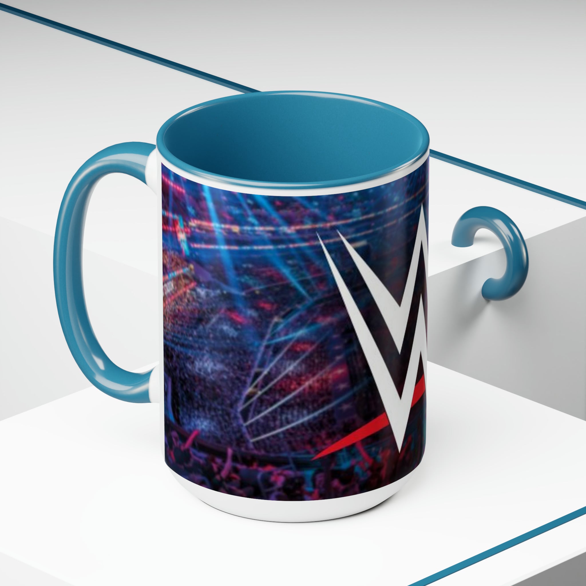 WWE- Logo White Ceramic Mug - Creations by Chris and Carlos