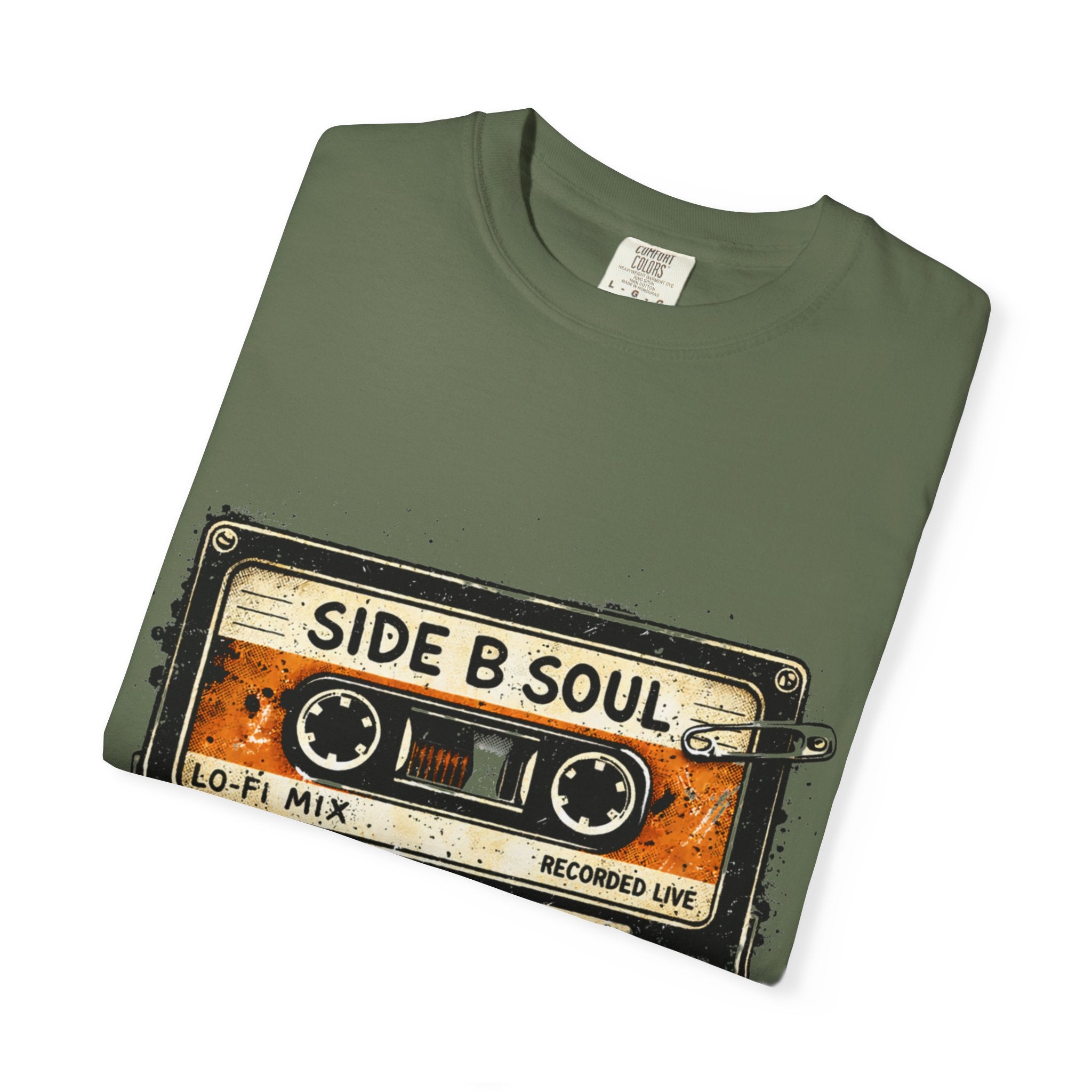 Analog Cassette T-Shirt — "Side B Soul" Vintage Tape Music Tee - Creations by Chris and Carlos