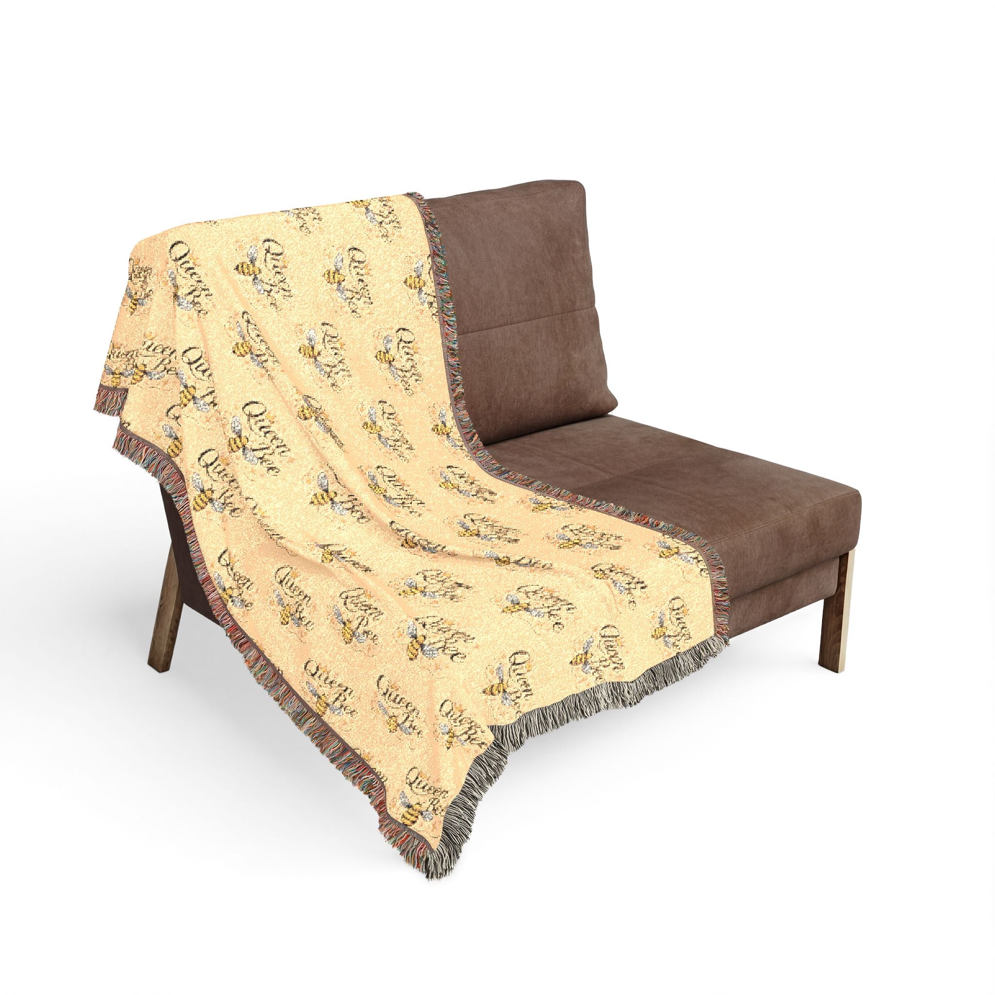 Queen Bee Woven Blanket – Cozy Floral Honeycomb Throw - Creations by Chris and Carlos