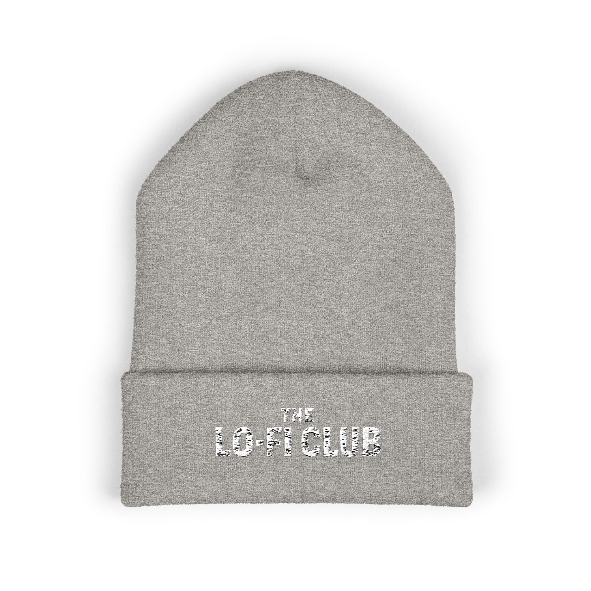 Embroidered "Lo Fi Club" Cuffed Beanie — Classic Knit Winter Hat - Creations by Chris and Carlos
