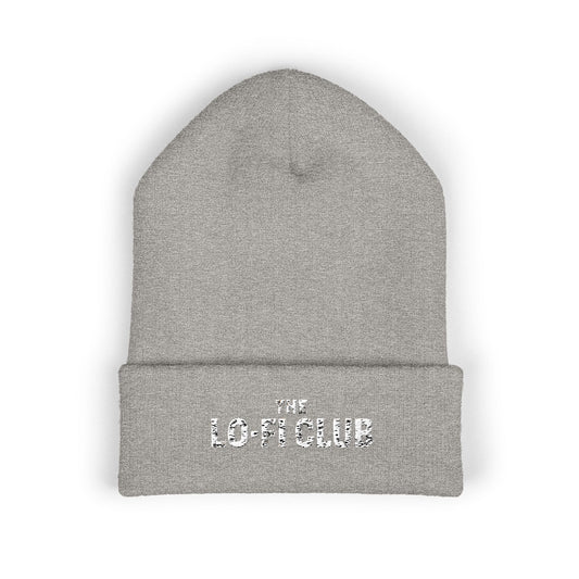 Embroidered "Lo Fi Club" Cuffed Beanie — Classic Knit Winter Hat - Creations by Chris and Carlos