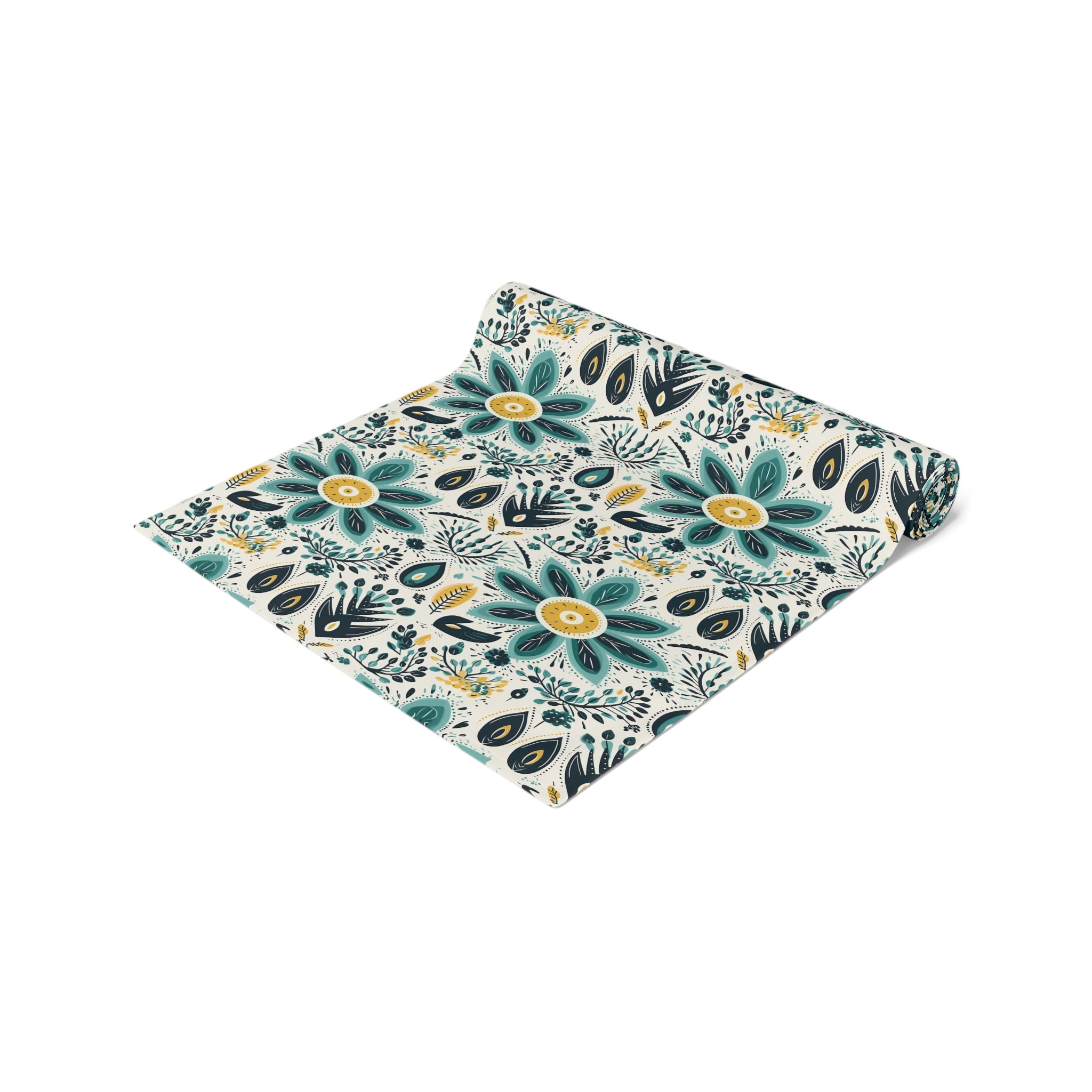 Sol y Alegría (Sun and Joy) Collection- Cactus Succulent Pattern Microfiber Blanket Soft Velveteen Throw for Home & Garden Lovers Teal Floral Table Runner — Boho Cotton-Blend Dining Decor - Creations by Chris and Carlos