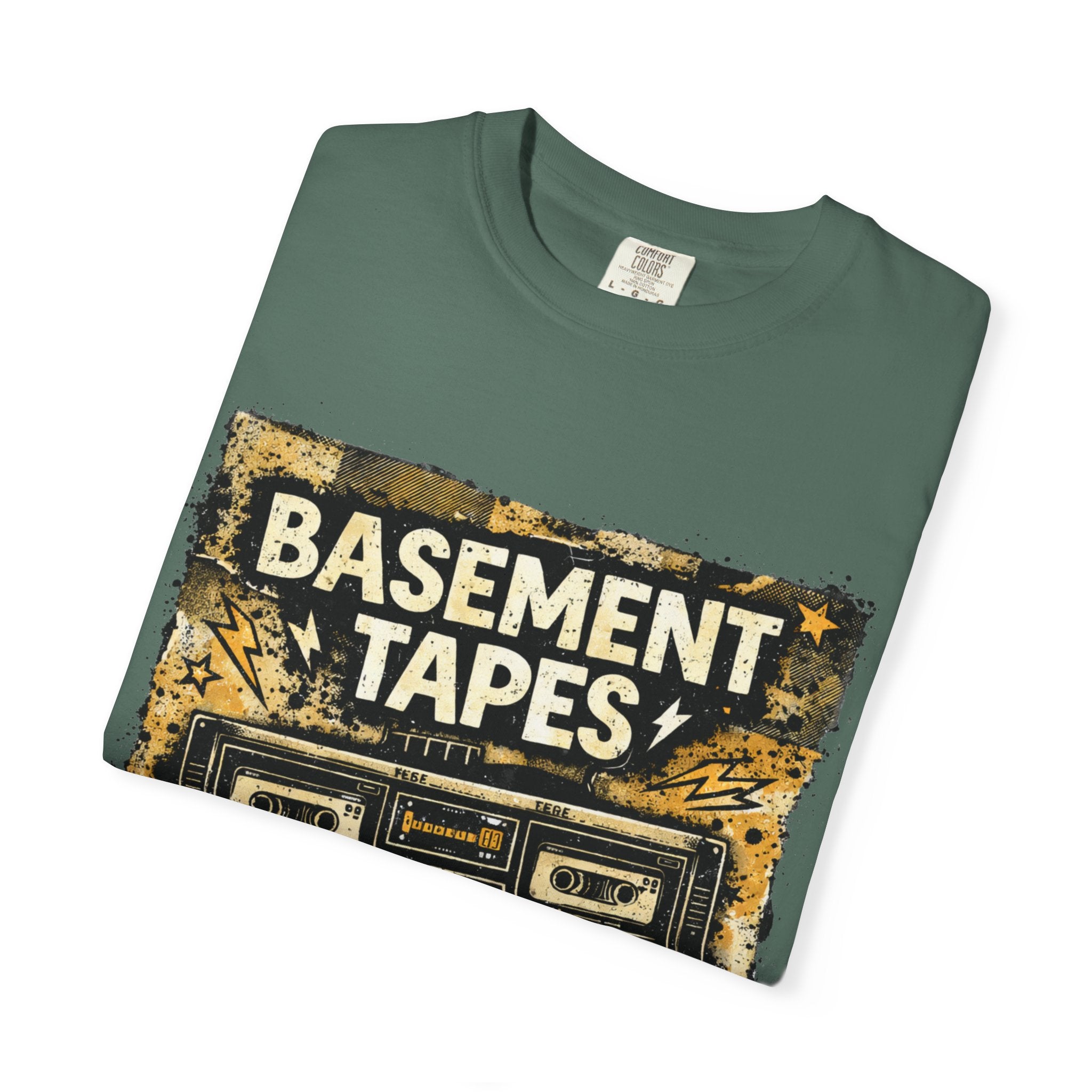 Basement Tapes Cassette Tee — Retro 'Static Youth' Underground Music T-Shirt - Creations by Chris and Carlos