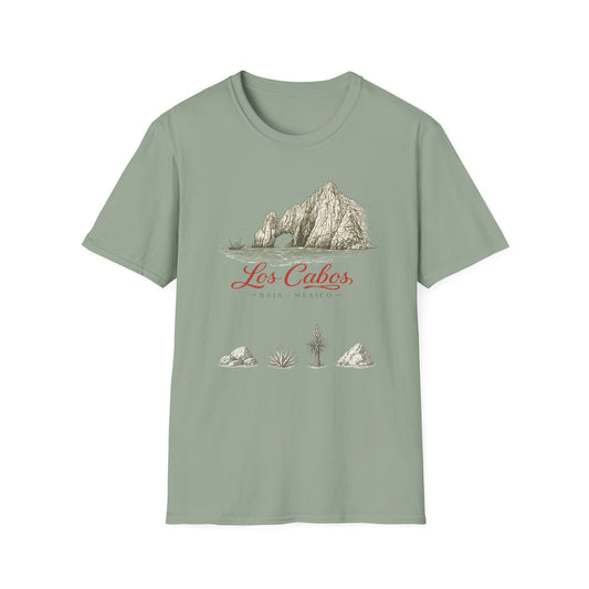 Los Cabos Mountain Illustration T‑Shirt — Retro Mexican Travel Tee - Creations by Chris and Carlos