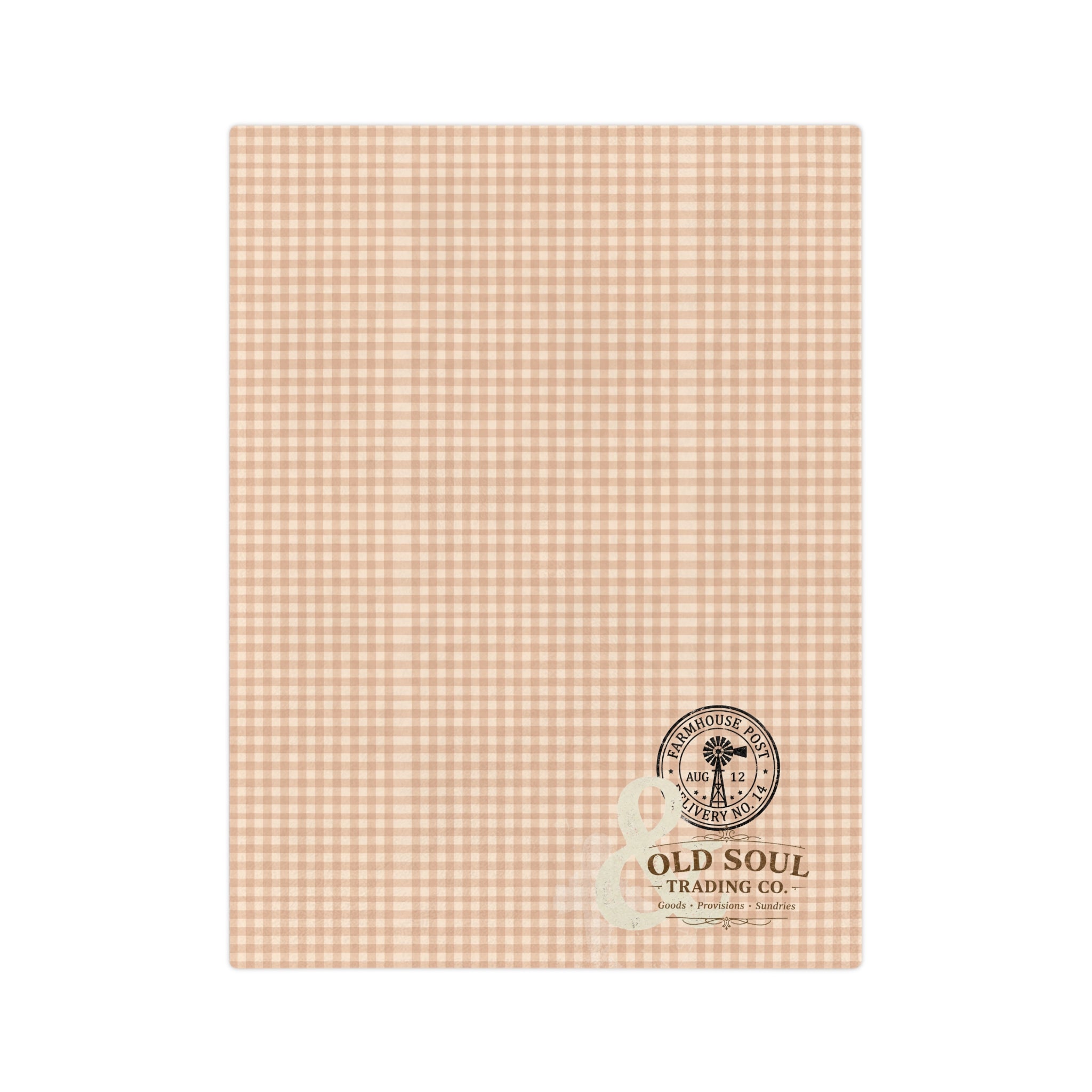 Gingham Velveteen Blanket — Old Soul Trading Co. Microfiber Throw - Creations by Chris and Carlos