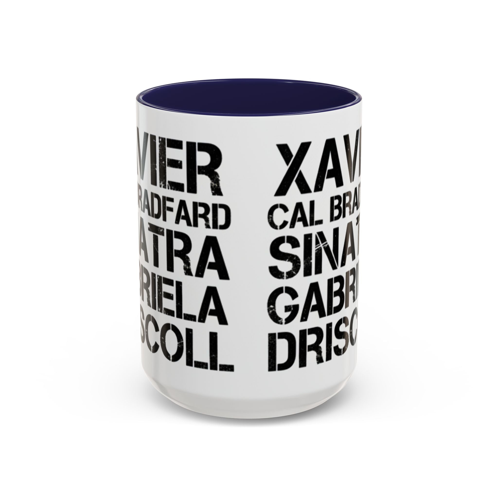 Paradise TV Show Typography Names Accent Coffee Mug — Bold Black Name List Design (11/15oz) - Creations by Chris and Carlos