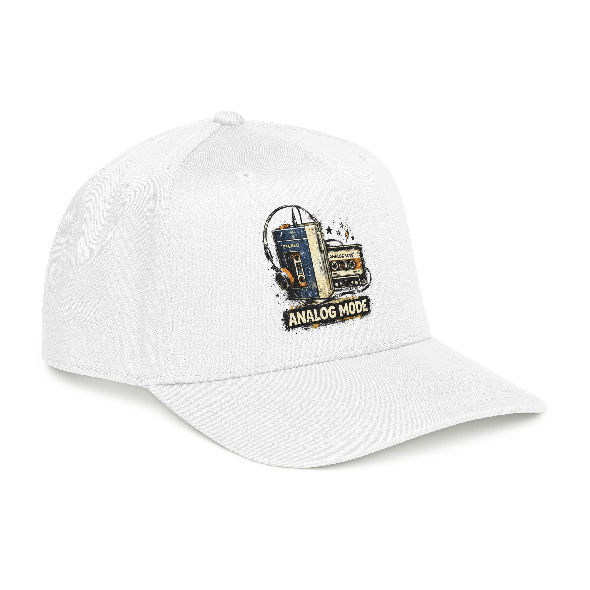Analog Mode Baseball Cap — Vintage Camera & Tape Retro Hat - Creations by Chris and Carlos