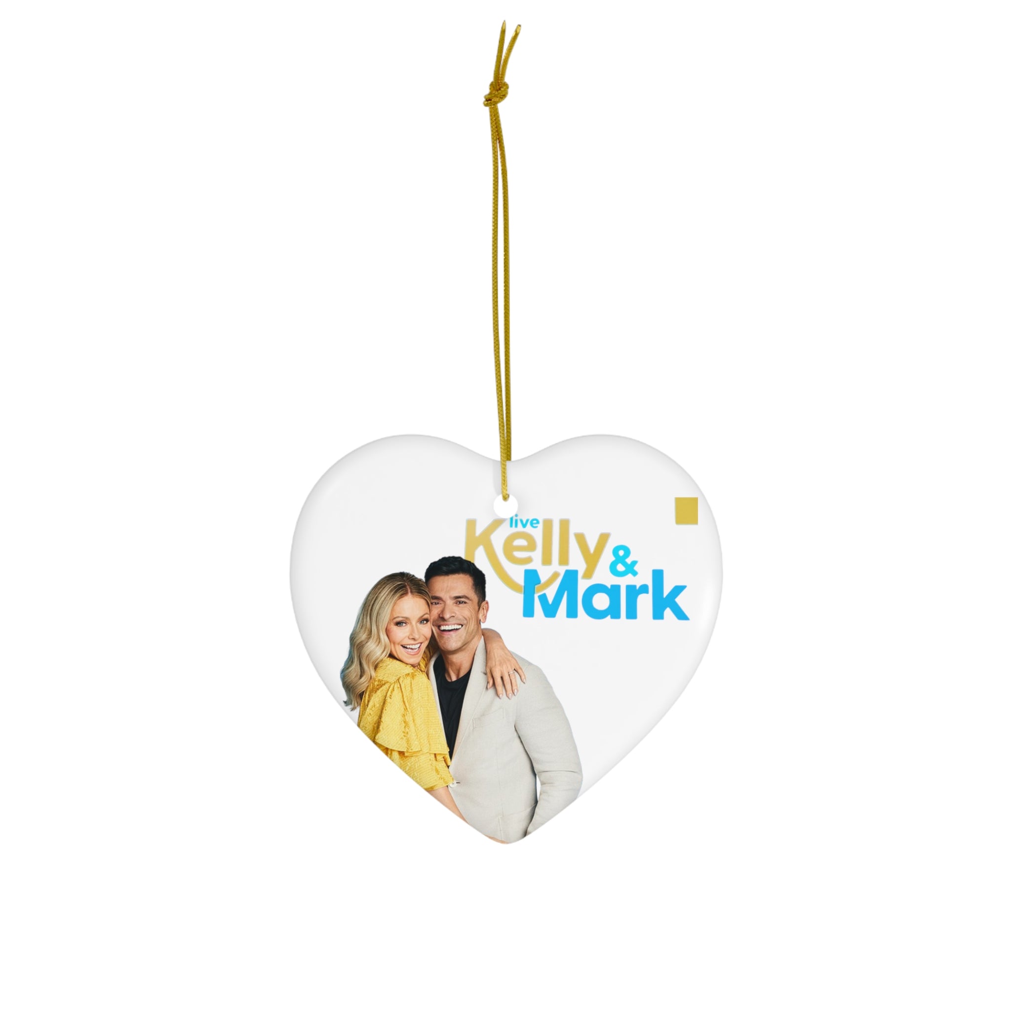 Live Kelly and Mark- Ceramic Ornament, 4 Shapes - Creations by Chris and Carlos