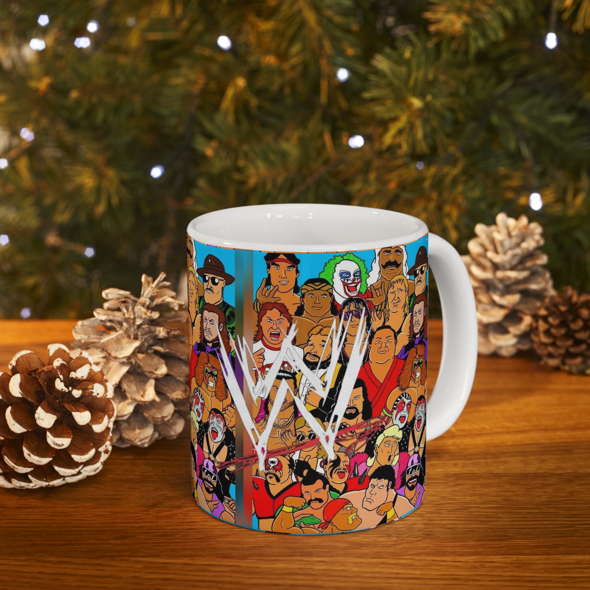 WWE Champions-  White Ceramic Mug - Creations by Chris and Carlos
