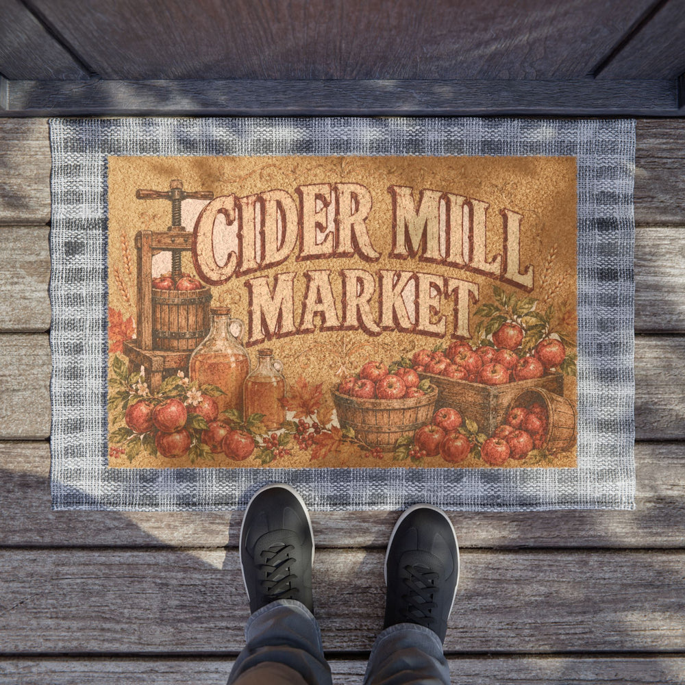 Cider Mill Market coir doormat from Old Soul Harvest Hallow