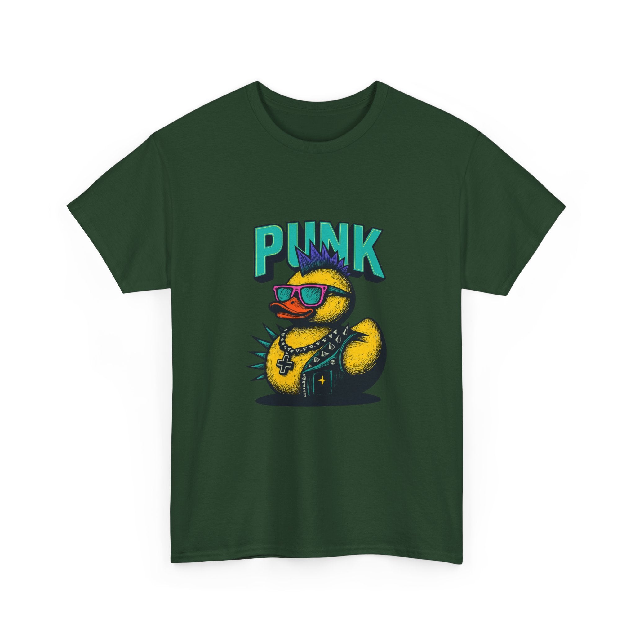 Punk Rubber Duck T-Shirt — Retro Sunglasses Duck Graphic Tee - Creations by Chris and Carlos