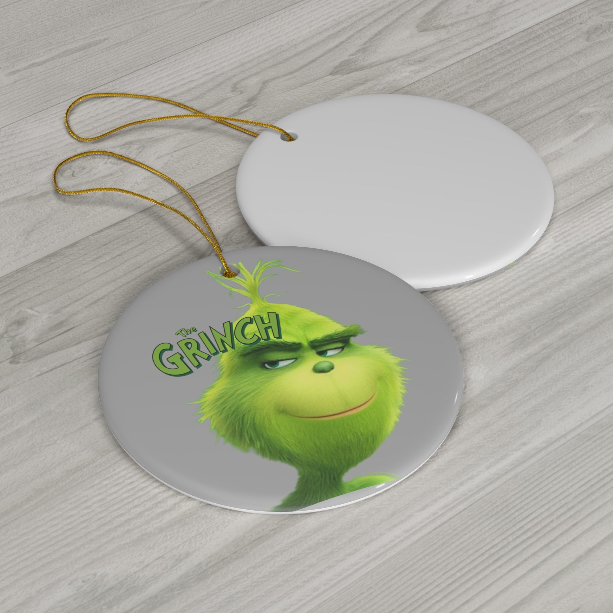 The Grinch- Ceramic Ornament, 4 Shapes - Creations by Chris and Carlos