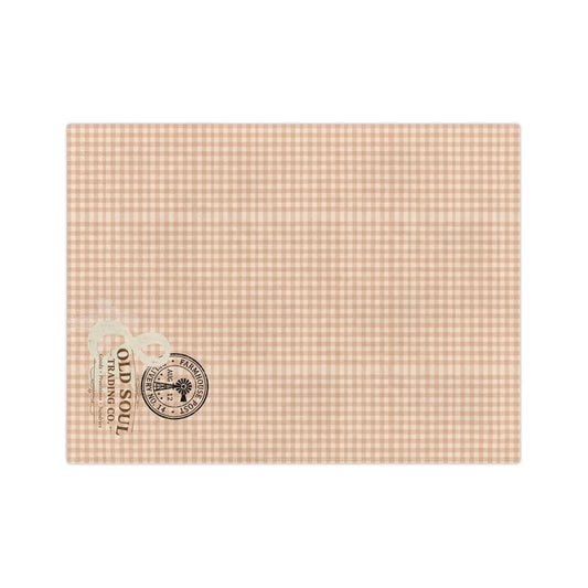 Gingham Velveteen Blanket — Old Soul Trading Co. Microfiber Throw - Creations by Chris and Carlos