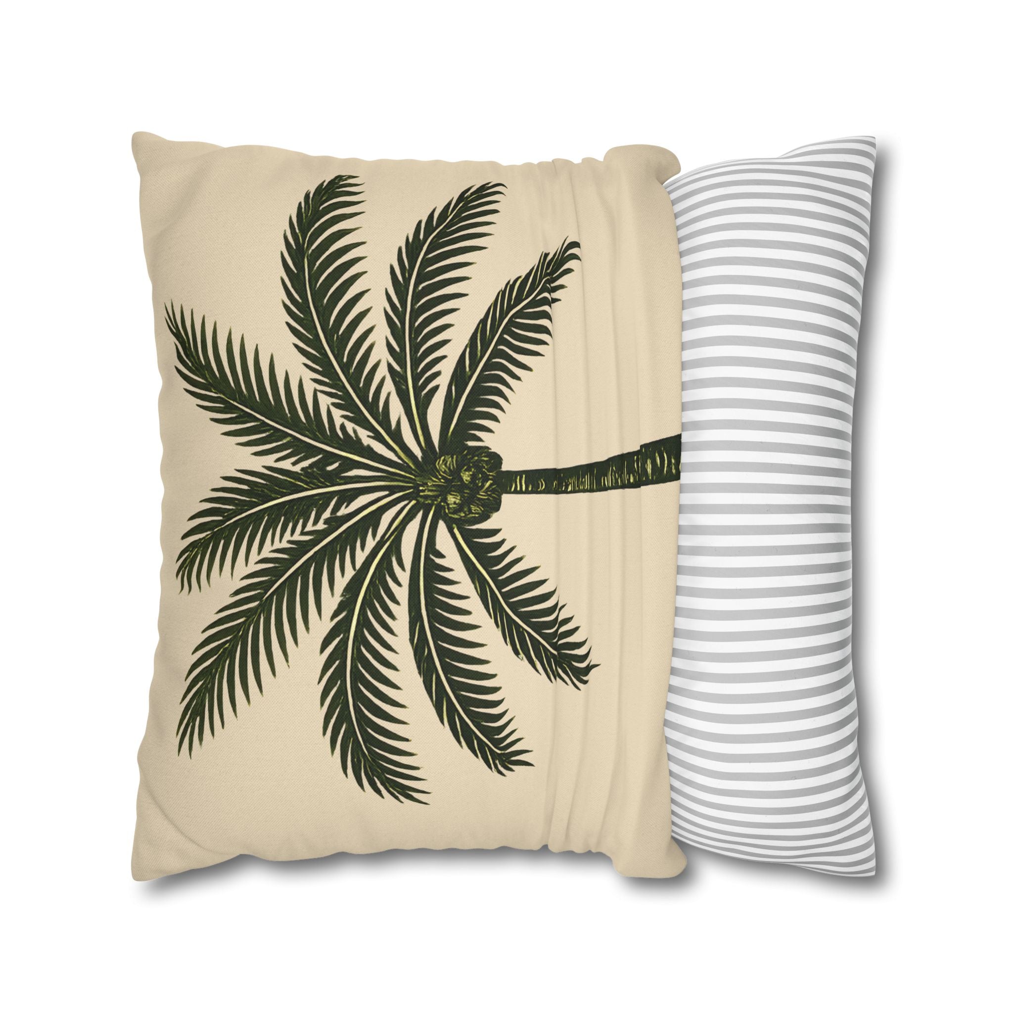 Palm Tree Throw Pillowcase — Tropical Decorative Pillow Cover - Creations by Chris and Carlos