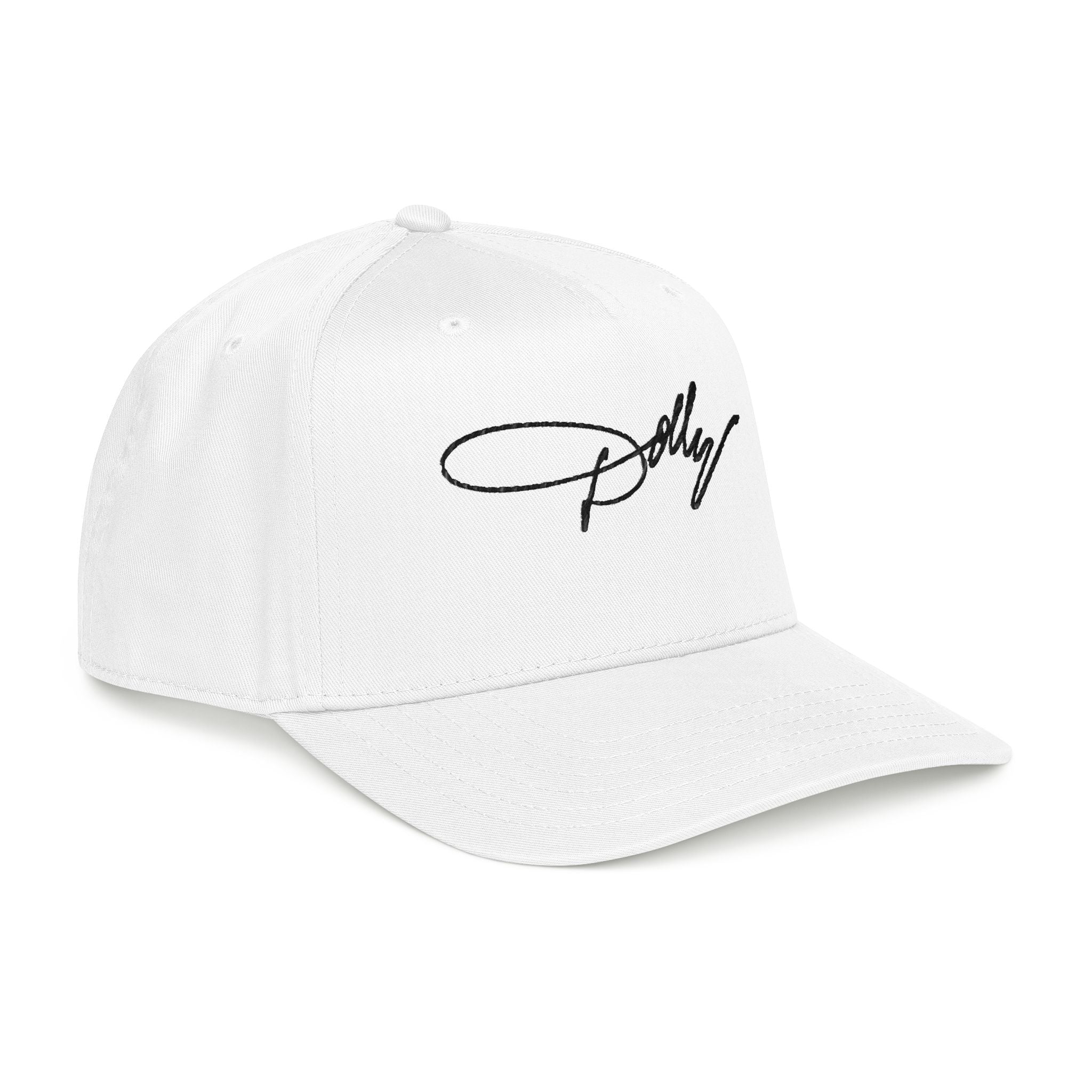 Embroidered 'Dolly' Signature Baseball Cap — Classic Mid-Profile Snapback - Creations by Chris and Carlos