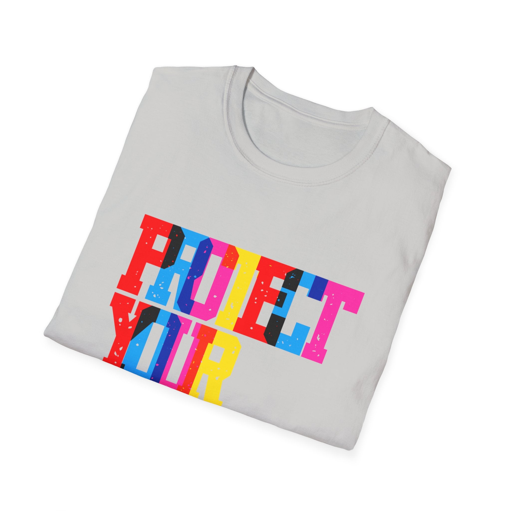 T-Shirt — Colorblock "Protect Your Peace" Graphic Tee - Creations by Chris and Carlos