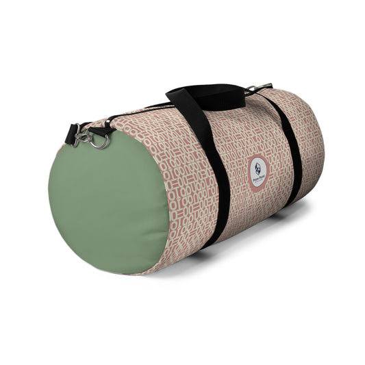 Prism Point Athletic Collection Blush Geometric Duffel Bag — Patterned Travel & Gym Weekender - Creations by Chris and Carlos