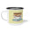 Headspace Hangs- Powered by Coffee Enamel Camp Cup - Fun Camping Mug, Gift for Coffee Lovers, Unique Outdoor Adventure Cup, Cozy Vibes, Ideal for Road Trips