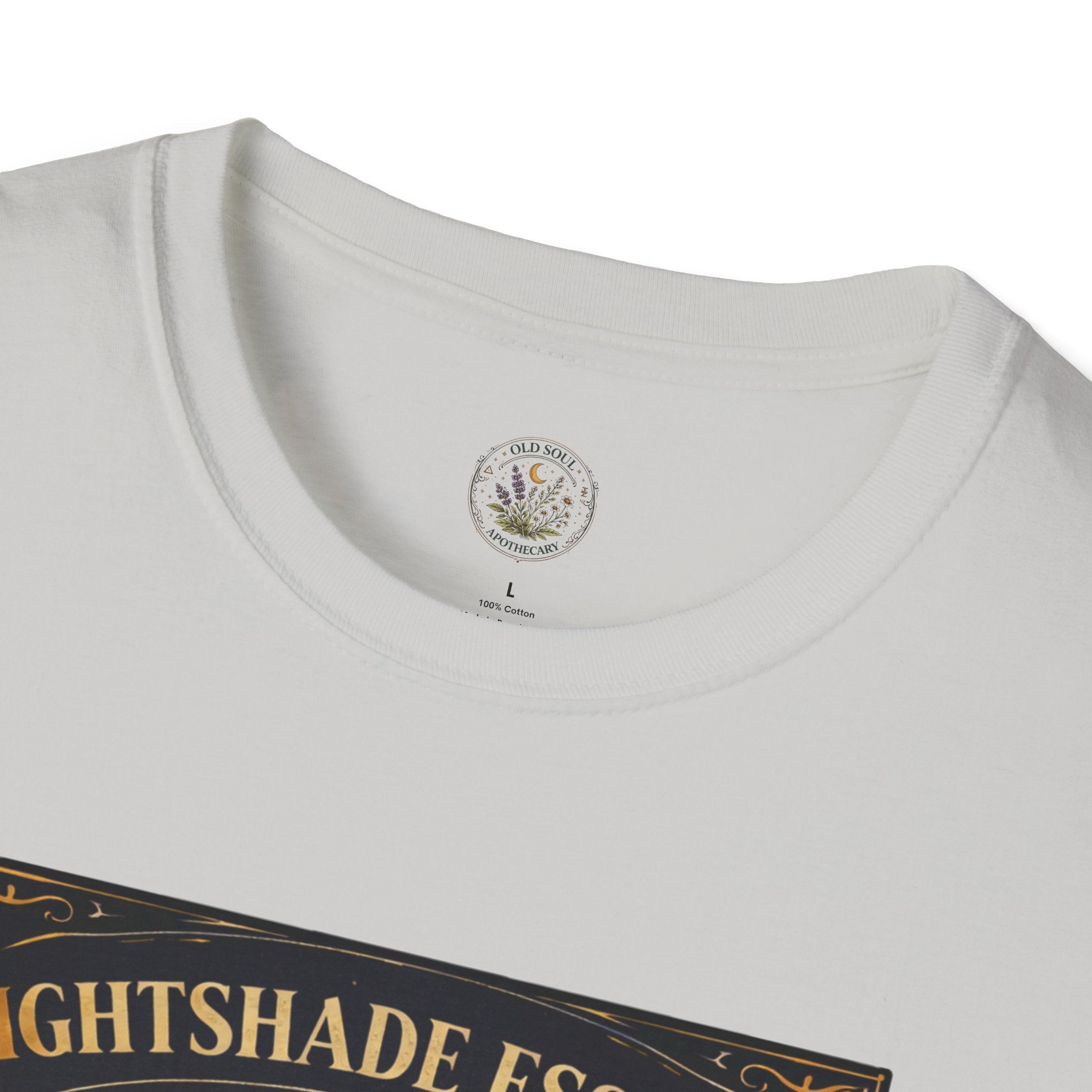 Old Soul Apothecary Nightshade Essence T-Shirt — Botanical Moonlight Graphic Tee - Creations by Chris and Carlos