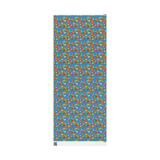 Wrapping Paper Roll — Colorful Birthday Presents & Party Curious George Animals Gift Wrap - Creations by Chris and Carlos