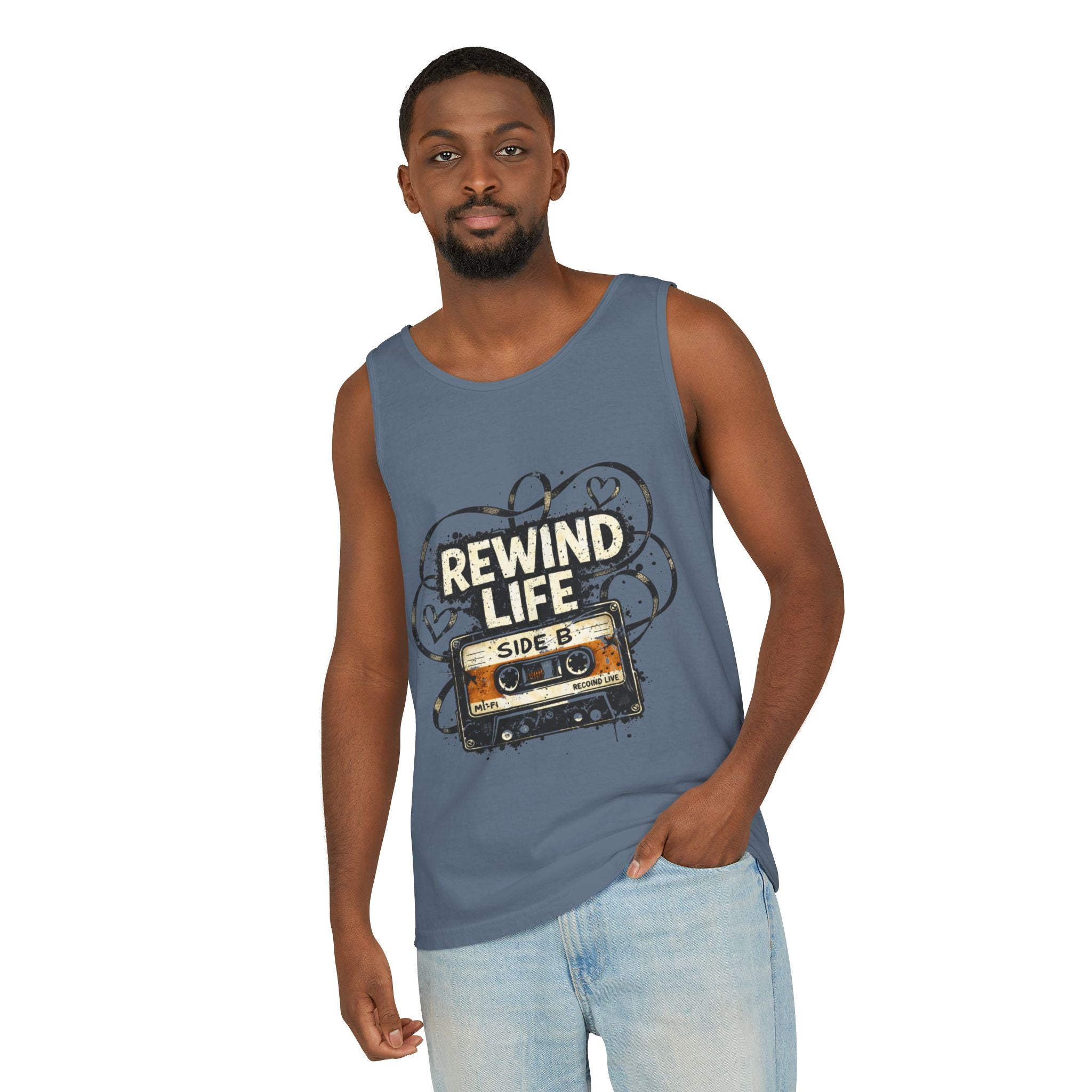 Rewind Life Vintage Cassette Tank Top - Creations by Chris and Carlos