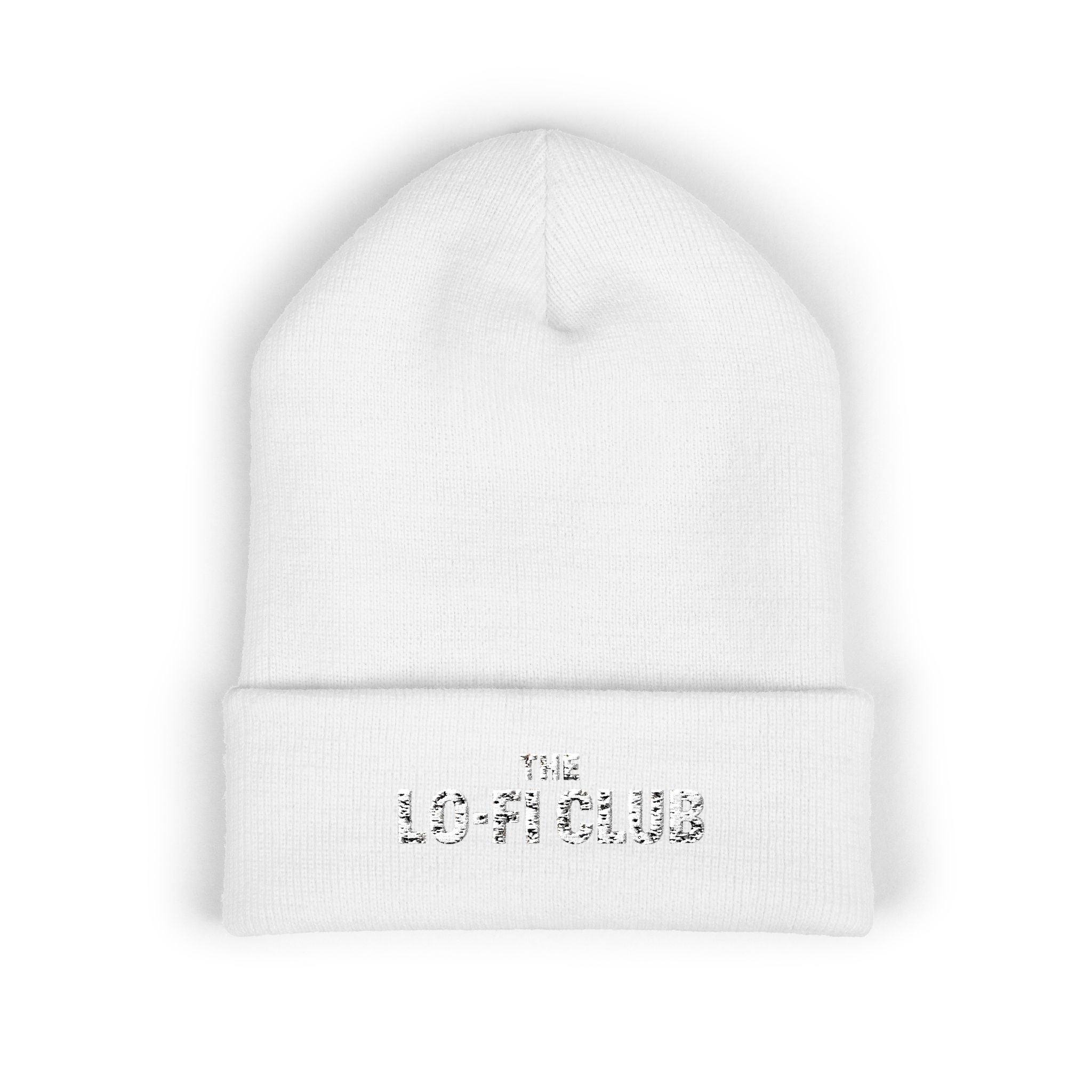Embroidered "Lo Fi Club" Cuffed Beanie — Classic Knit Winter Hat - Creations by Chris and Carlos
