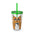 Sipping Kitty- Sunsplash Tumbler with Straw, 16oz