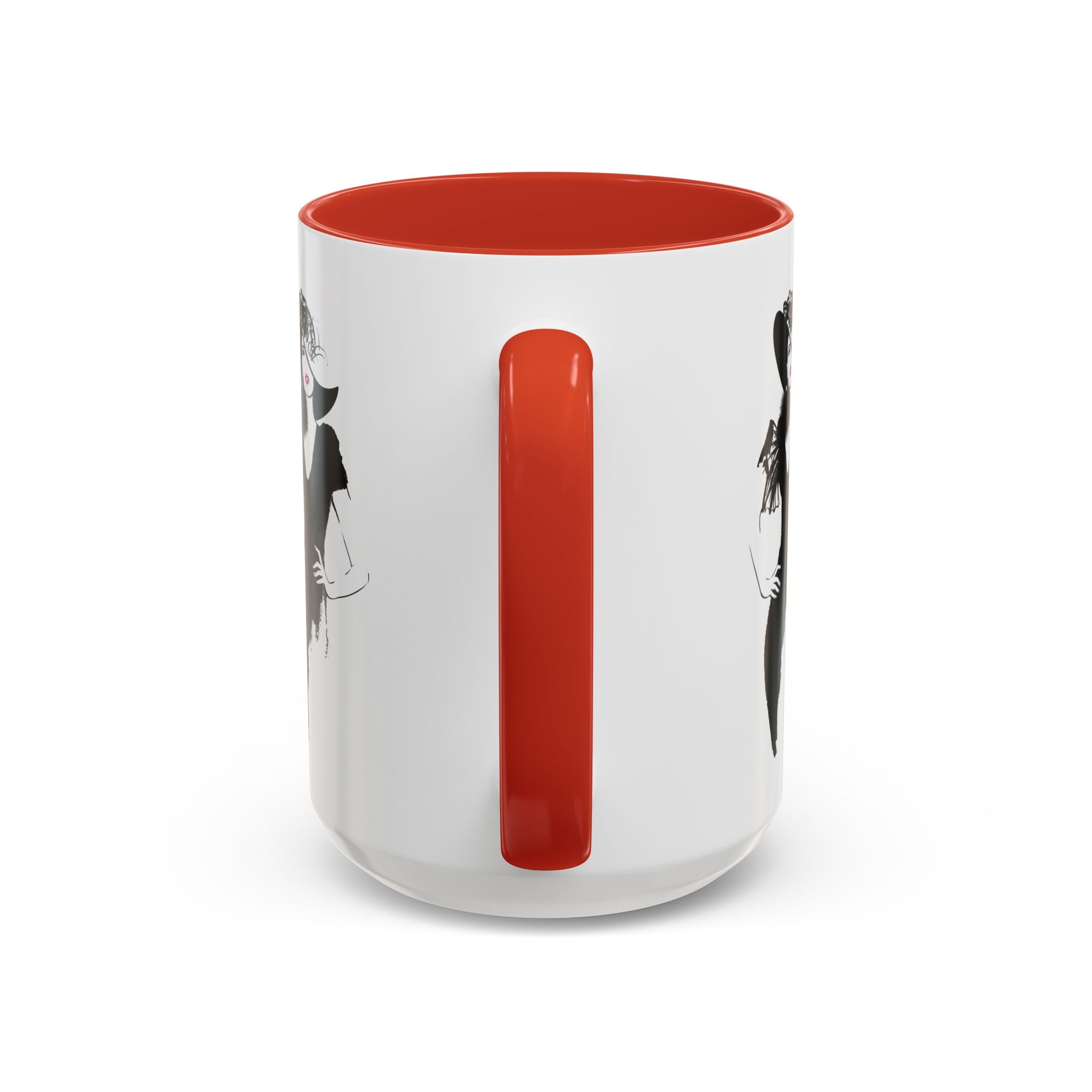 Elegant Lady Fashion Coffee Mug – Vintage Chic Black & White Accent - Creations by Chris and Carlos