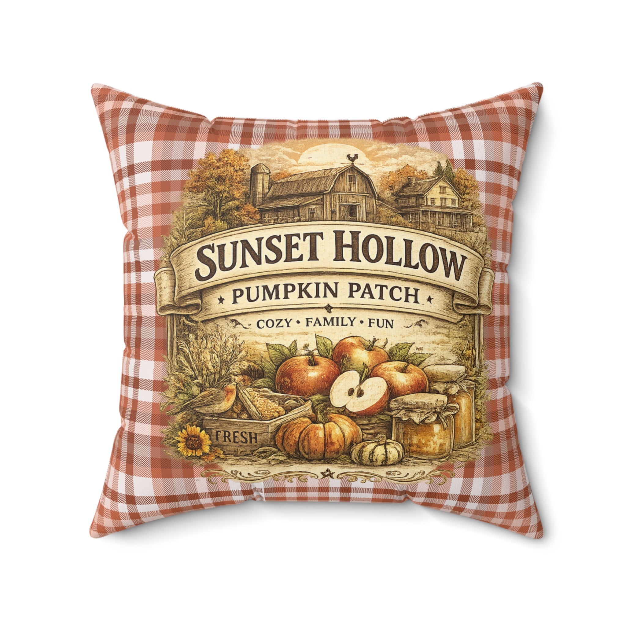 Old Soul Harvest™ Pumpkin Patch Throw Pillow - Throw Pillow from Old Soul Harvest Campfire Circle