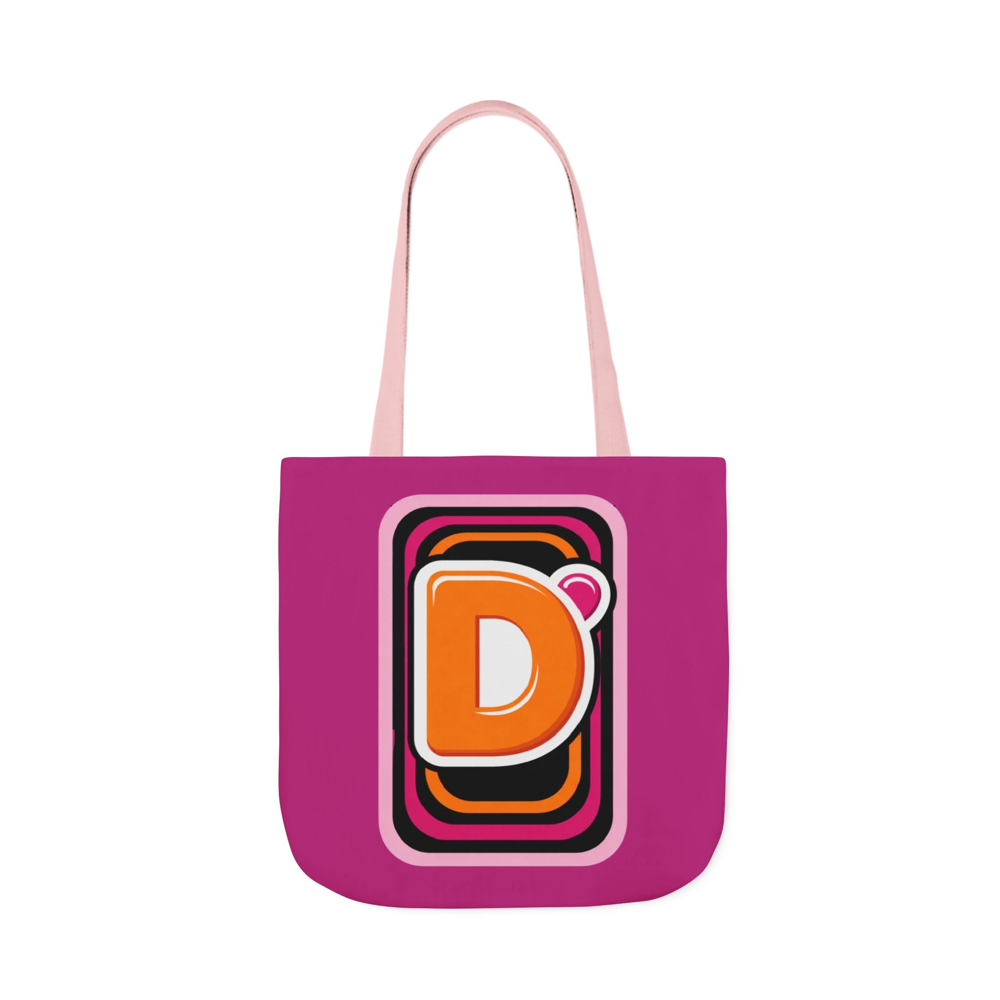 Tote Bag — Retro Pink 'Dunkin' D Logo' Canvas Tote - Creations by Chris and Carlos
