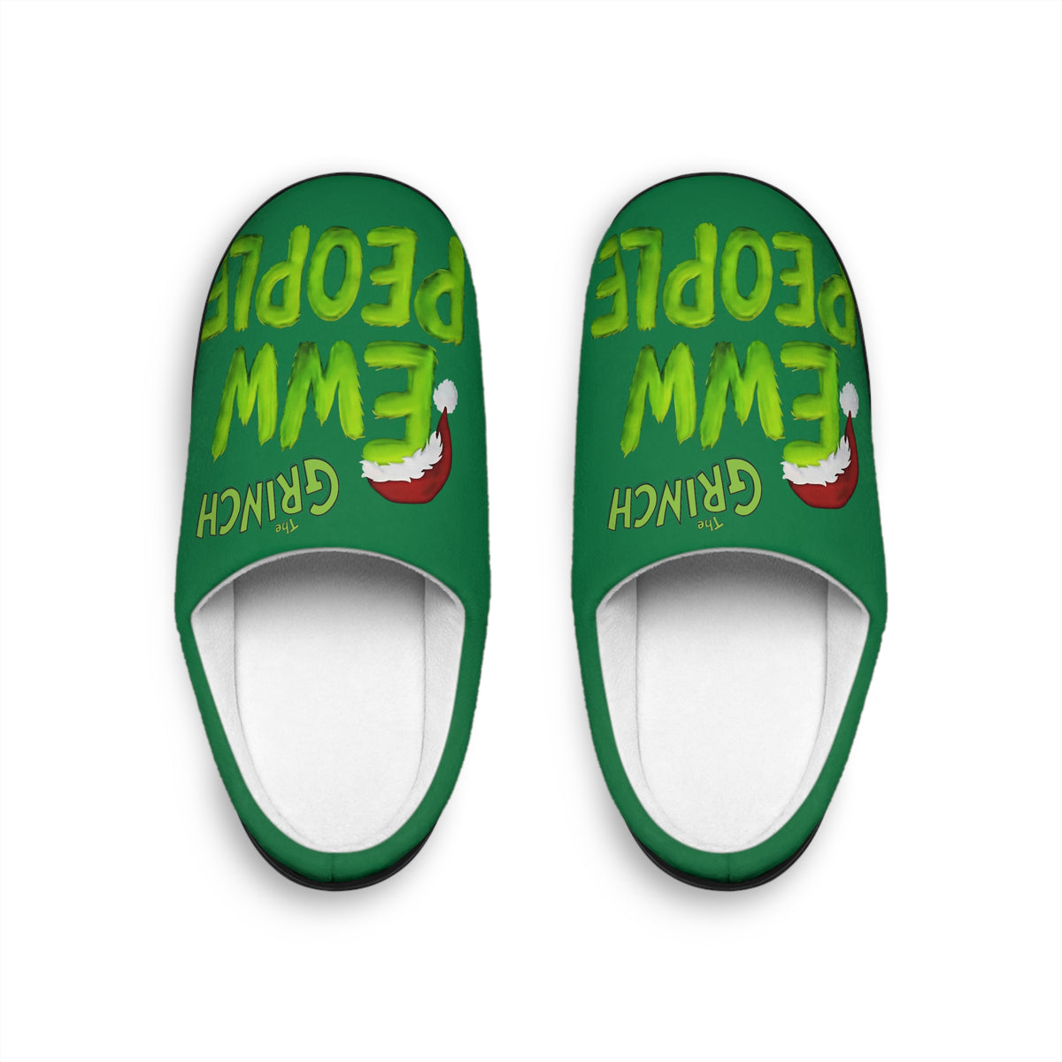 Slippers — 'Grinch: FWW People' Funny Christmas Men's Indoor Slippers