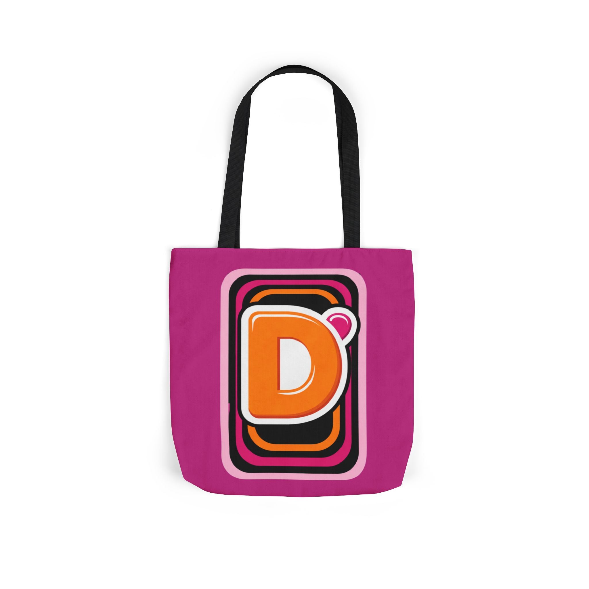 Tote Bag — Retro Pink 'Dunkin' D Logo' Canvas Tote - Creations by Chris and Carlos