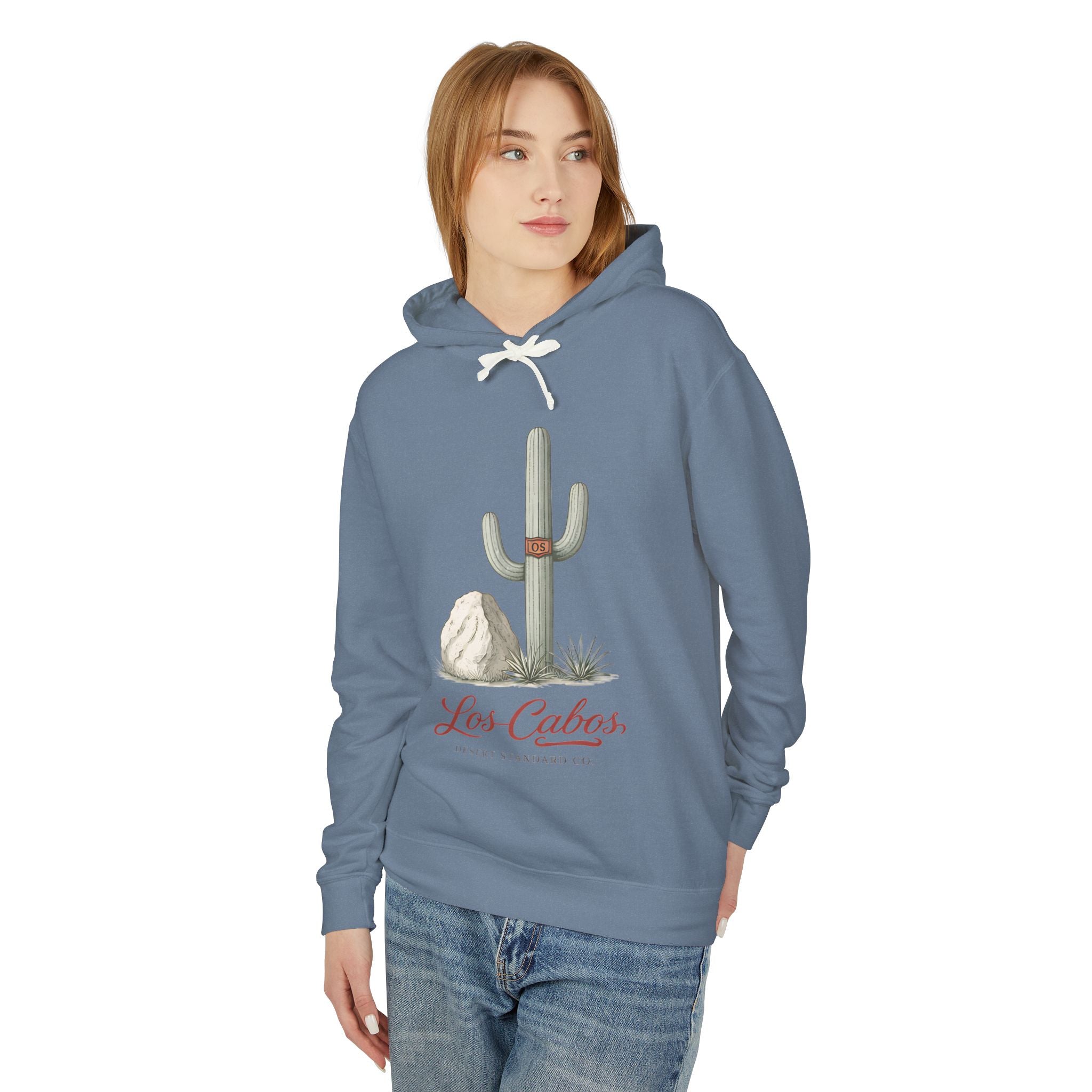 Los Cabos Cactus Hoodie — Lightweight Desert Travel Sweatshirt - Creations by Chris and Carlos