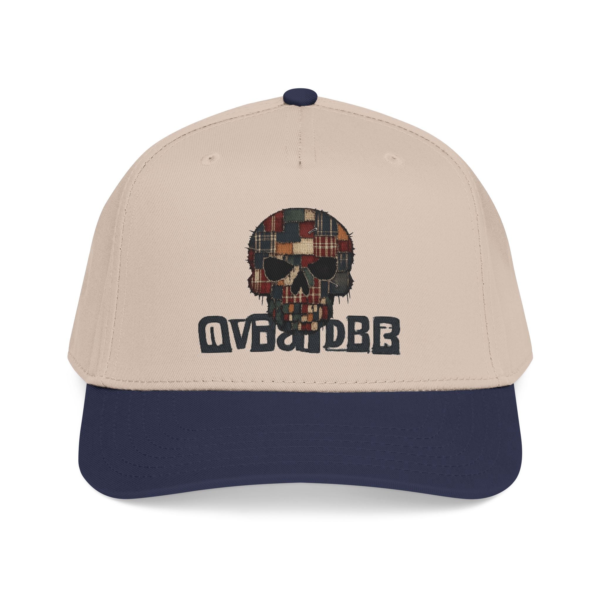Patchwork Skull Baseball Cap — Vintage Plaid Skull Embroidered Hat - Creations by Chris and Carlos