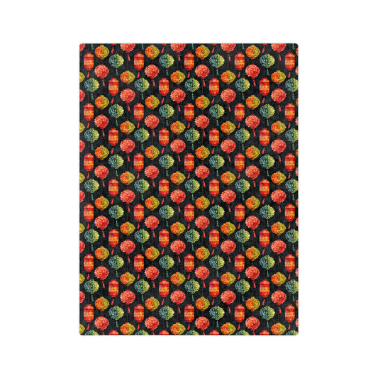 Sol y Alegría (Sun and Joy) Collection-Lanterns Velveteen Blanket - Creations by Chris and Carlos