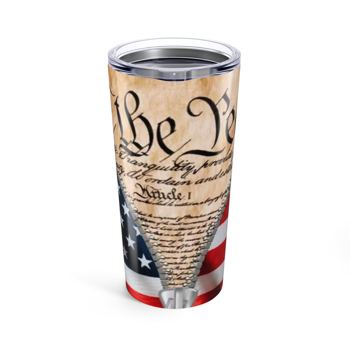 20oz Patriotic "We the People" Tumbler – American Flag Constitution Travel Cup