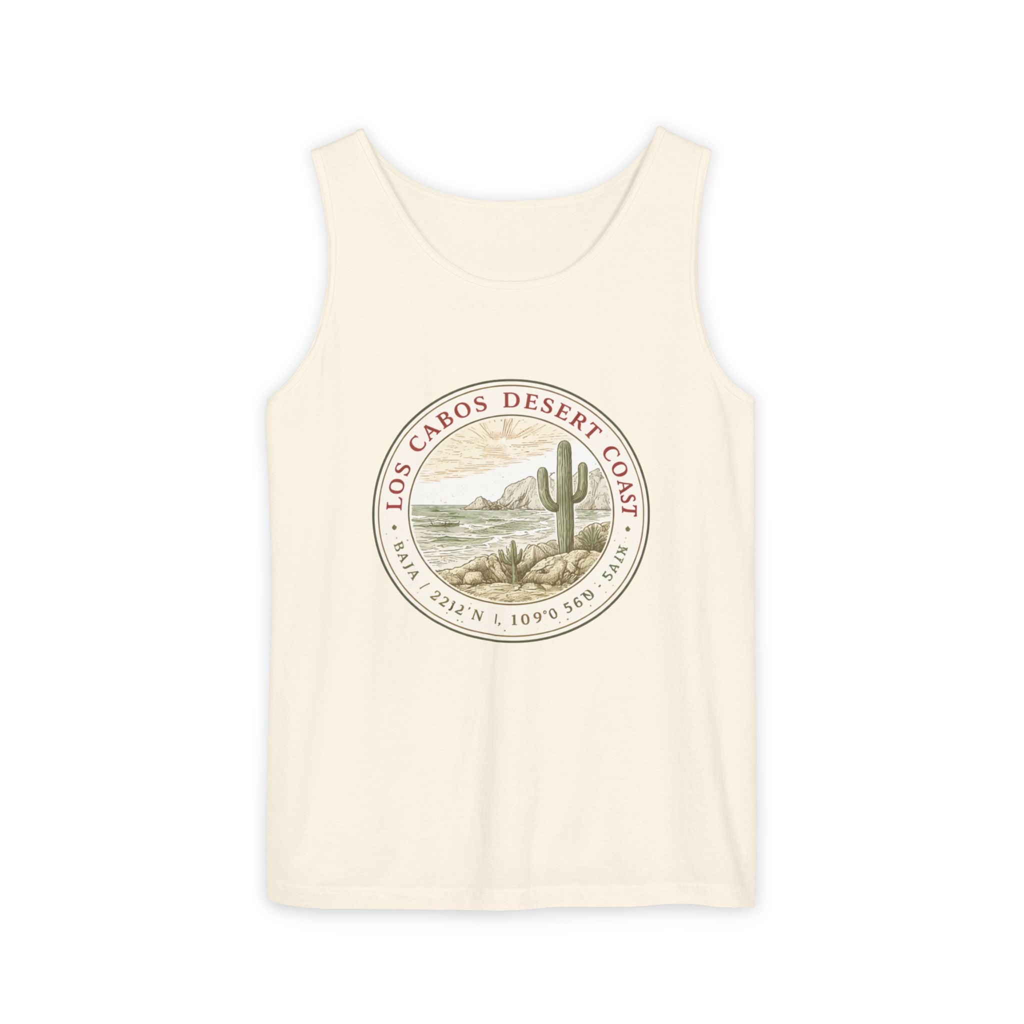 Los Cabos Desert Coast Tank Top — Vintage Cactus Beach Graphic - Creations by Chris and Carlos
