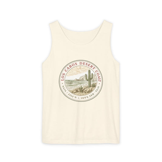 Los Cabos Desert Coast Tank Top — Vintage Cactus Beach Graphic - Creations by Chris and Carlos