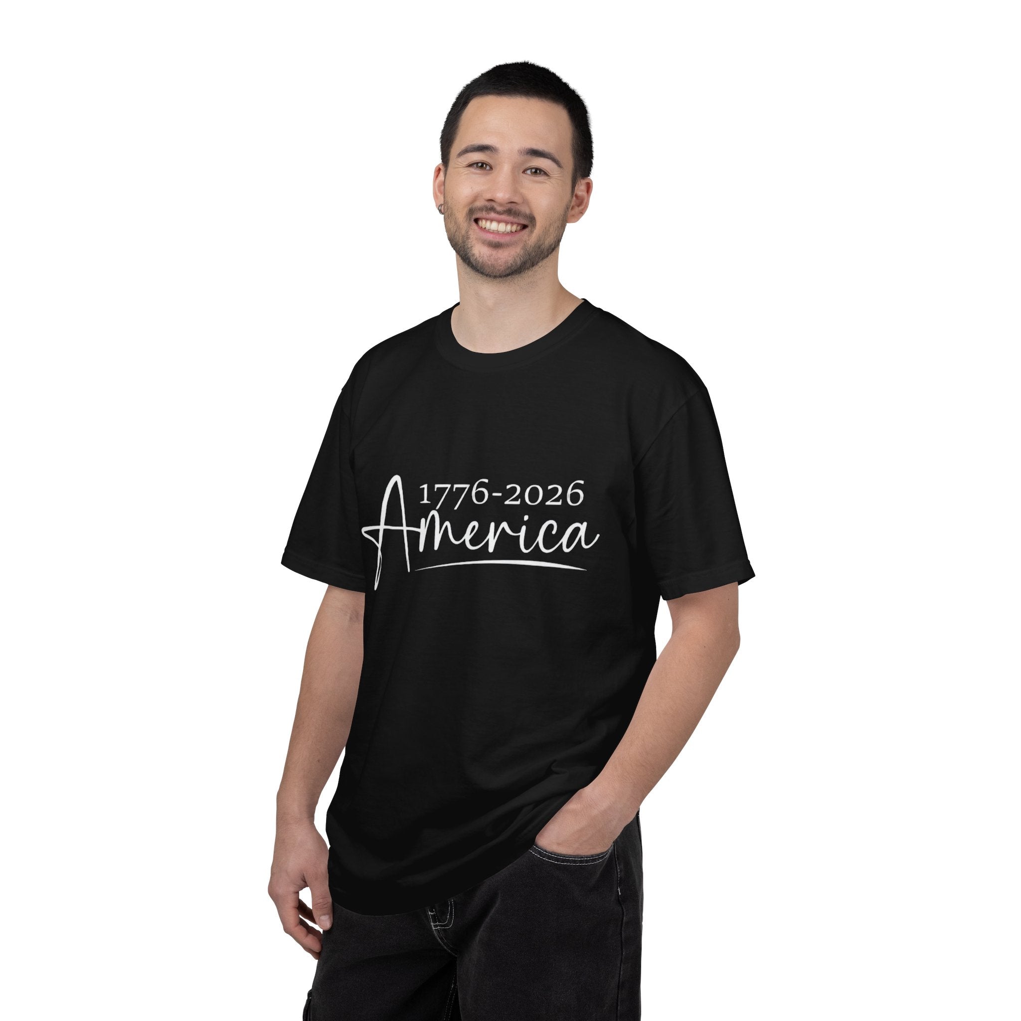 America's Birthday 1776 - 2026 Classic White T-Shirt — Garment-Dyed Crew Tee - Creations by Chris and Carlos