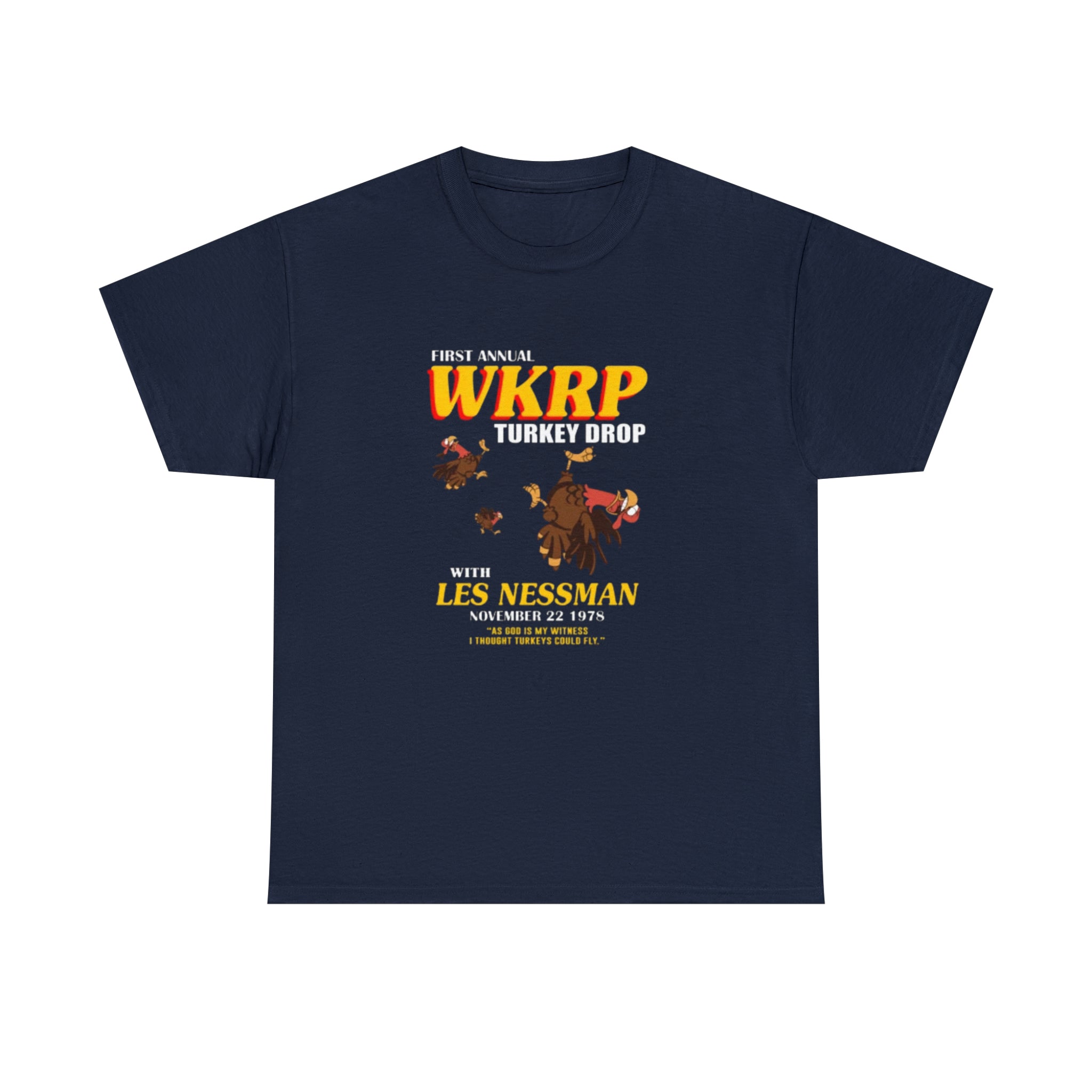 WKRP 70's TV Show- Unisex Heavy Cotton T-Shirt - Creations by Chris and Carlos