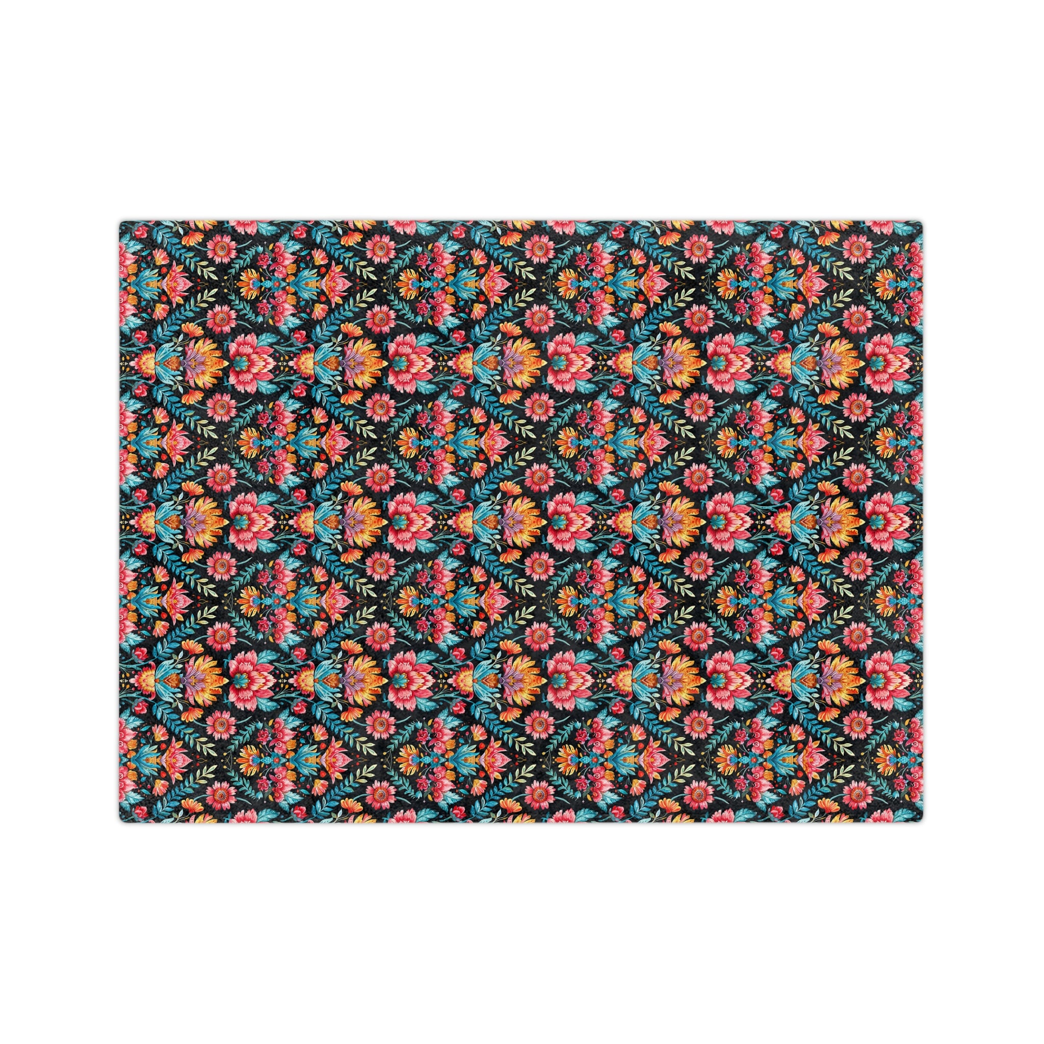 Sol y Alegría (Sun and Joy) Collection- Floral Velvet Microfiber Blanket Boho Botanical Pattern, Cozy Throw for Living Room & Bedroom - Creations by Chris and Carlos