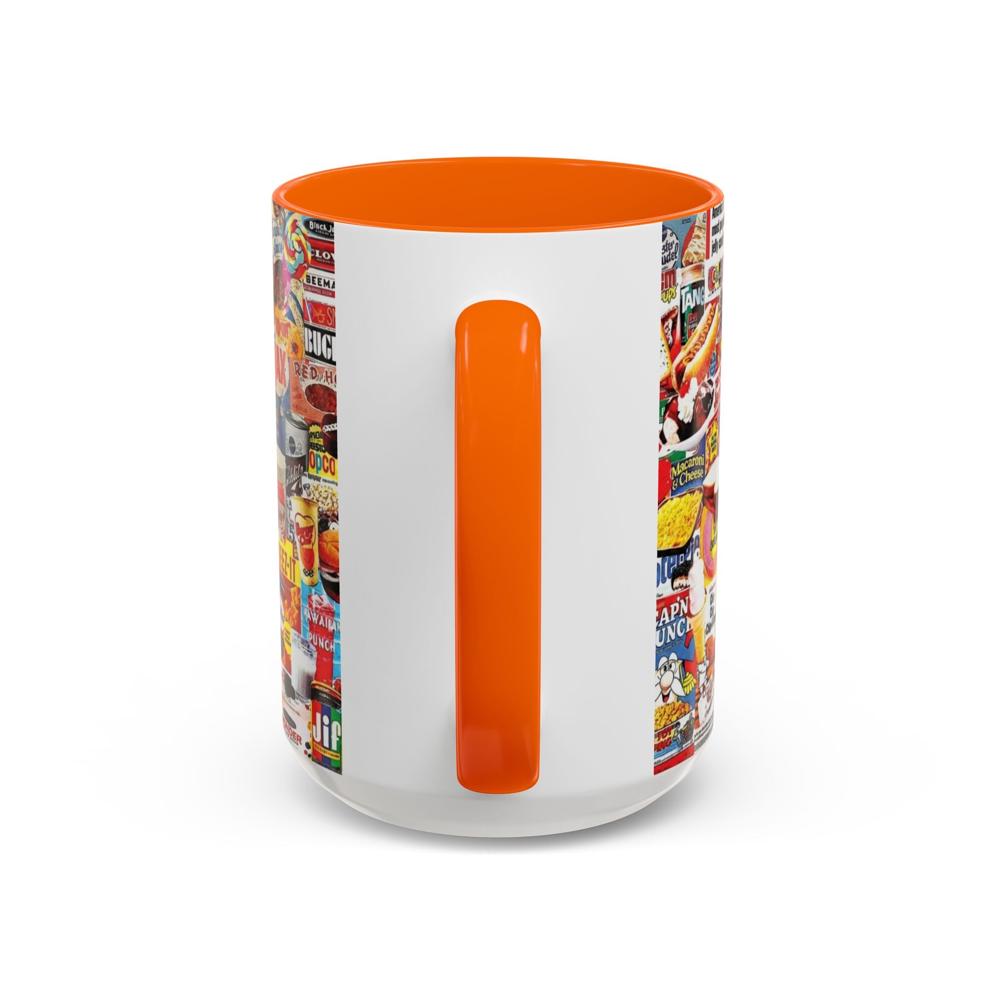 Retro Snack Collage Mug — Vintage Candy & Cereal Packaging Accent Coffee Mug - Creations by Chris and Carlos
