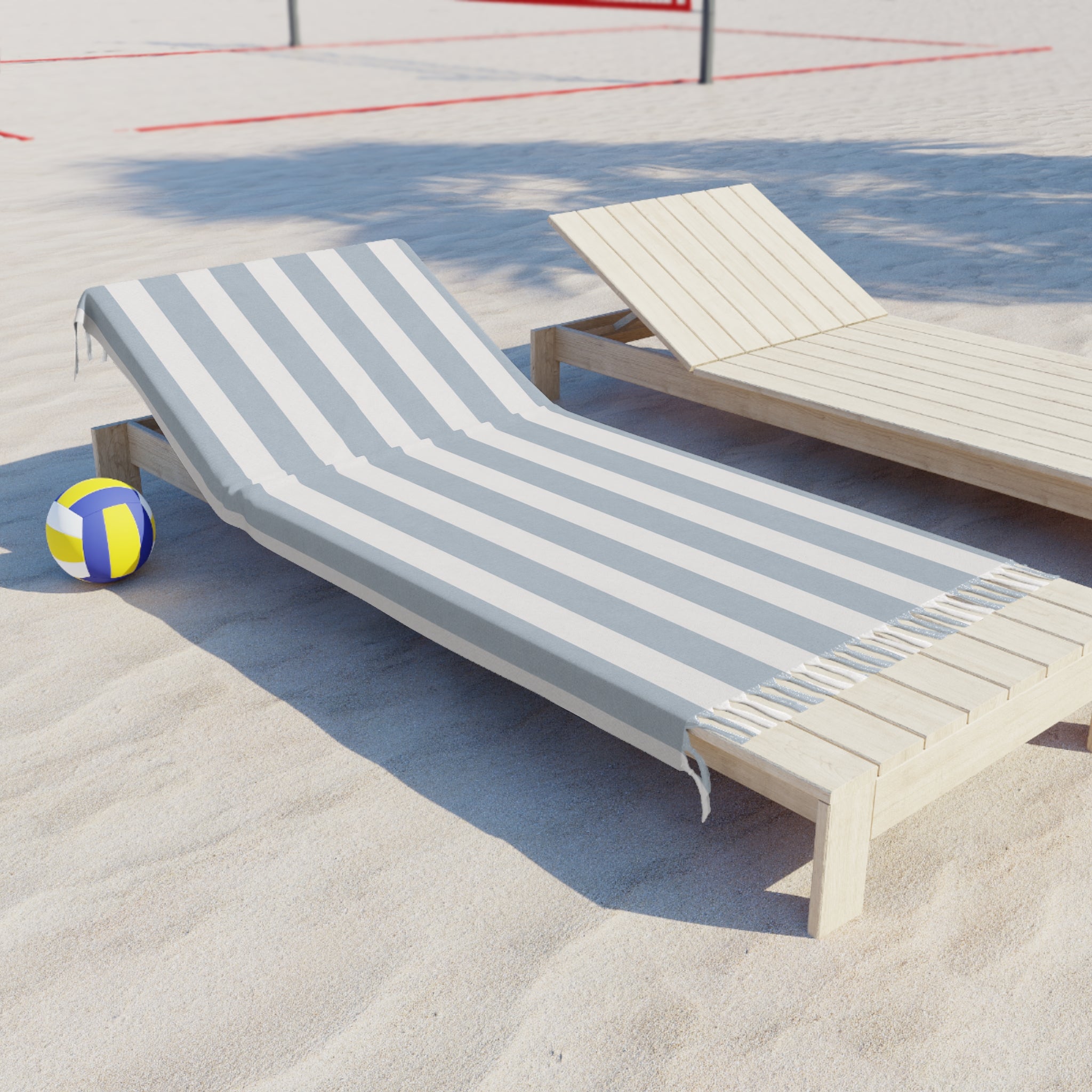 Boho Stripe Beach Towel — Lightweight Turkish Peshtemal for Pool & Travel - Creations by Chris and Carlos