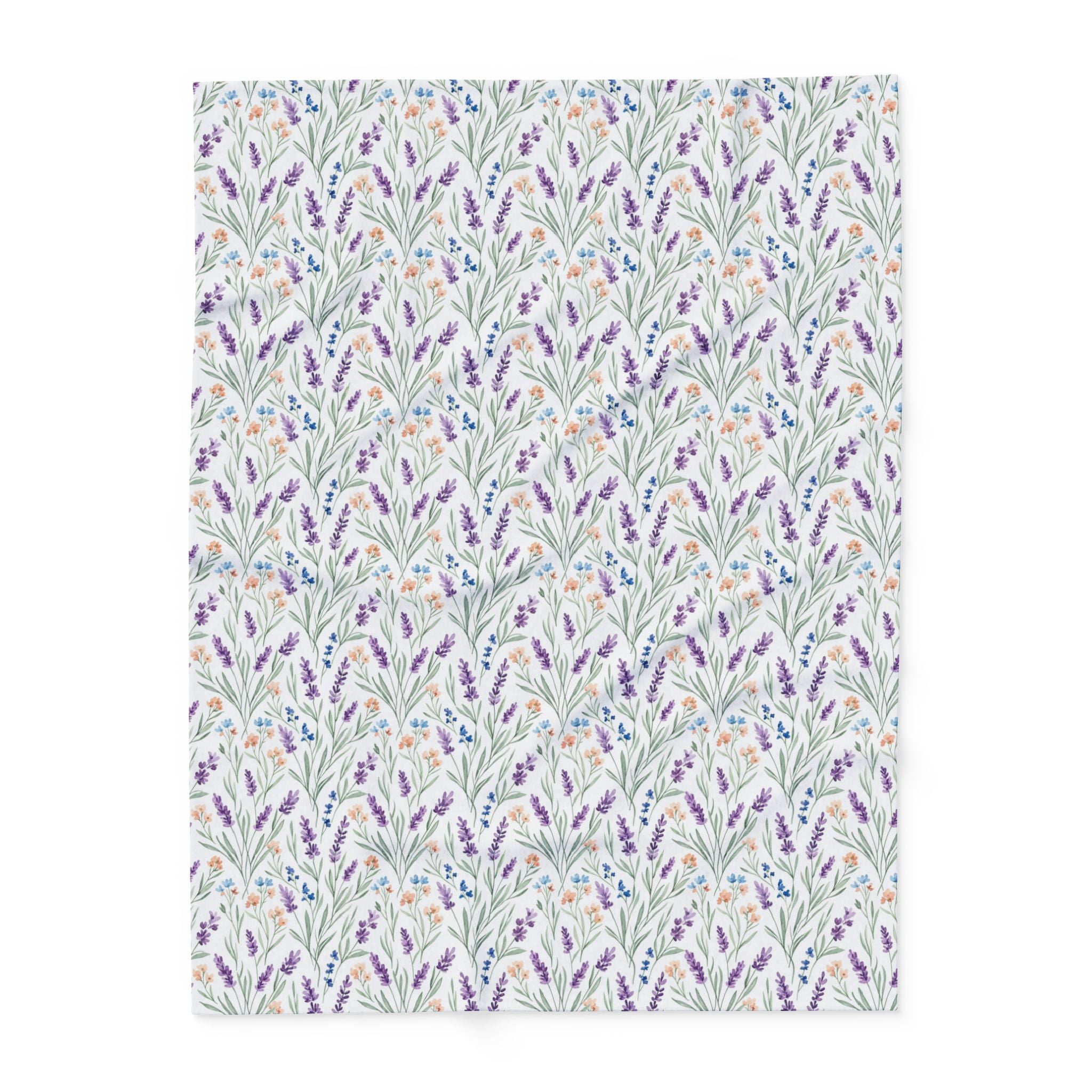 The Artisanal Flora Gallery Floral Lavender Fleece Blanket - Creations by Chris and Carlos